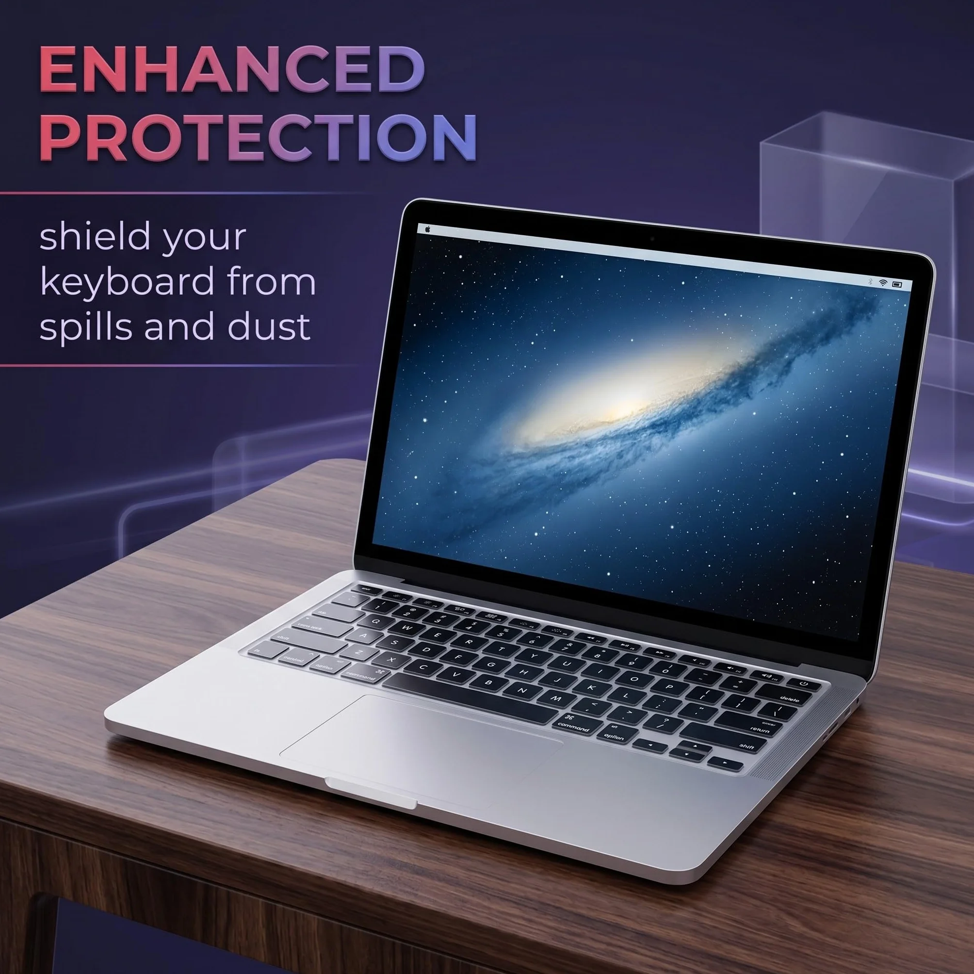 KYLOS 1 Pezzo Neo Copritastiera Ultrasottile, Compatibile Macbook Air/Pro 2026-2021, Taglia 13/15, Tpu Chiaro, Layout Eu