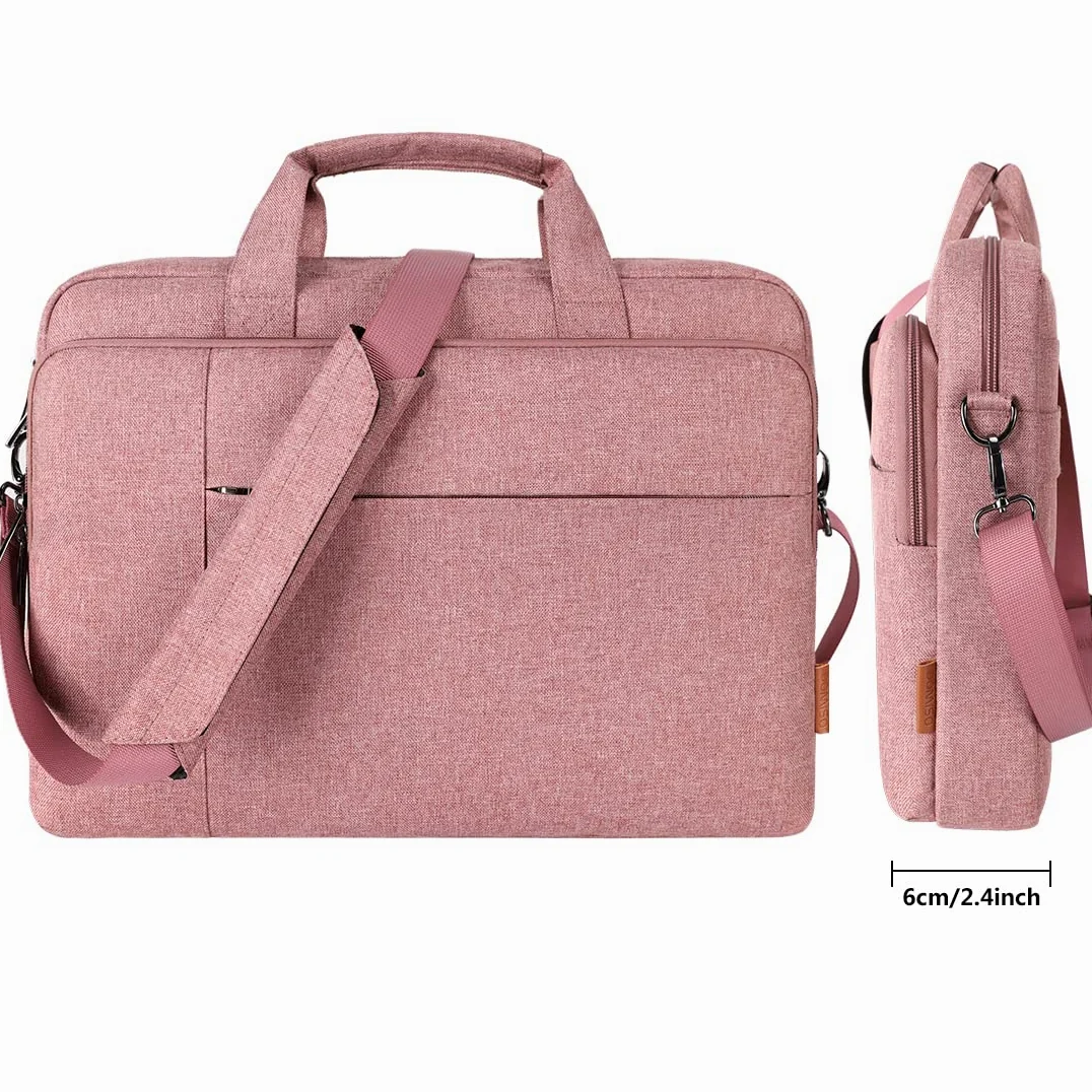 DOMISO Borsa Porta PC 17,3 Pollici Borsa Lavoro Ufficio Donna Uomo con Tracolla Computer Bag,per 17,3 Pollici dell Lenovo HP AUUS Acer Laptop,Adatto per Viaggi di Lavoro,Scuola,Lavoro,Rosa