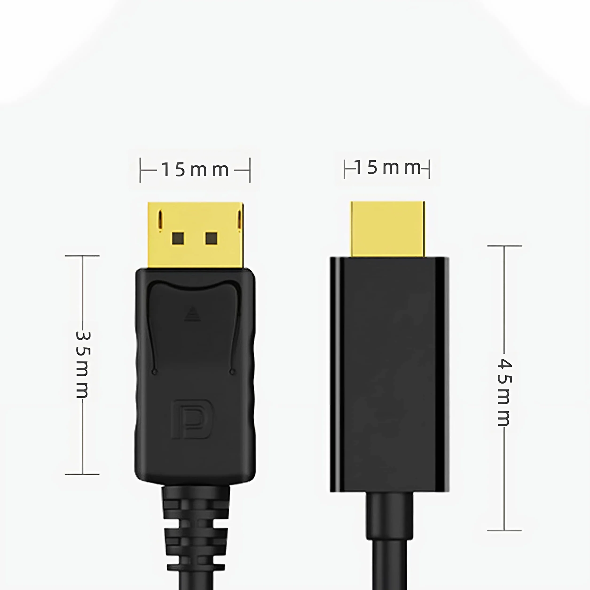 Retoo Adattatore DisplayPort a HDMI, 4K Display Port a HDMI Convertitore Adattatore a HDMI Femmina Compatibile con HDTV, Monitor, Proiettore, Desktop, Surface, Cavo Schermo 1.8M, Nero