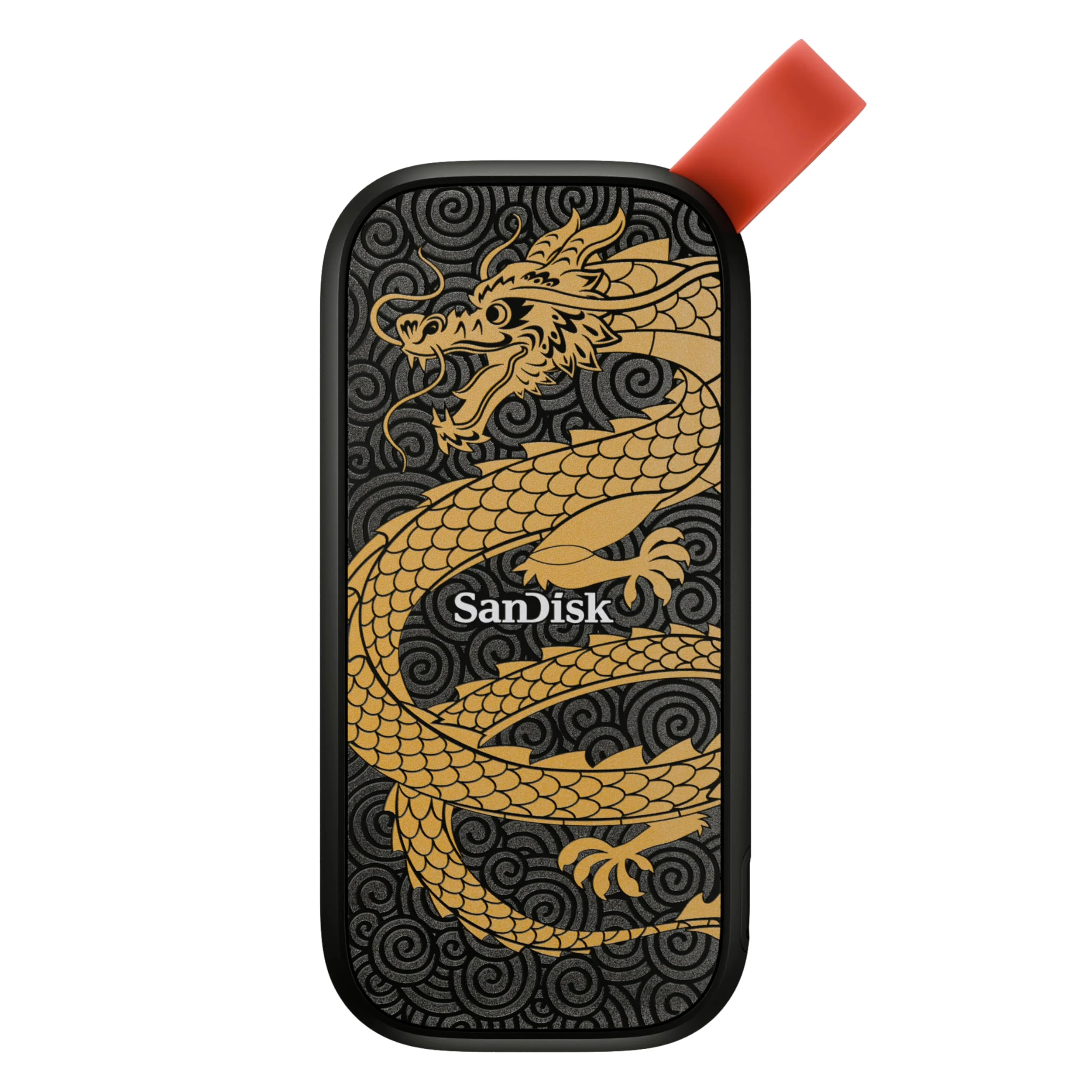SanDisk SSD portatile da 1 TB, Dragon Edition, fino a 800 MB/s, USB-C, USB 3.2 Gen 2, firmware aggiornato, unità SSD esterna - SDSSDE30-1T00-GD25