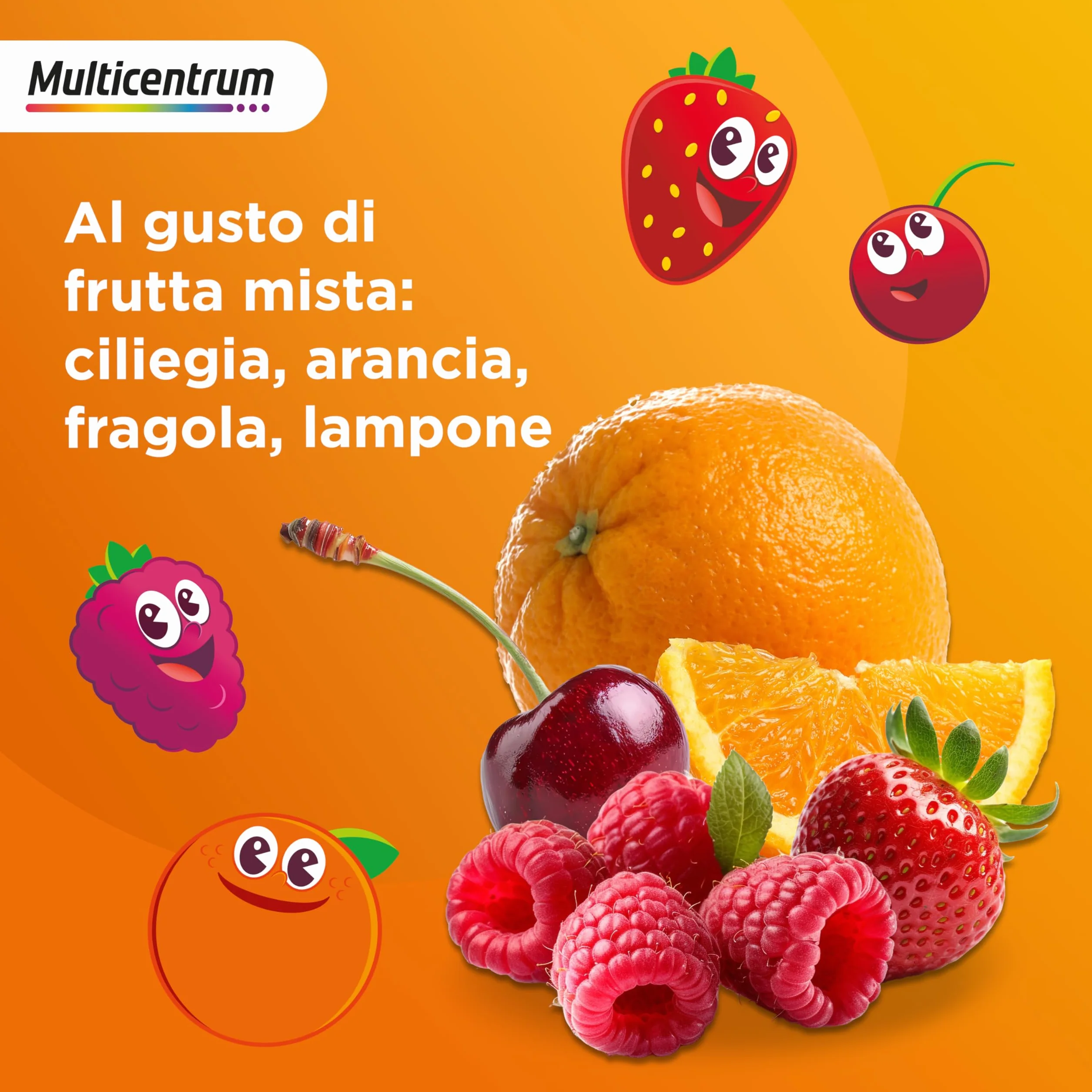 Multicentrum Vitagummy Integratore Alimentare Vitamine Minerali Bambini 3+ Vitamina D Iodio Gusto Frutta Mista 60 Caramelle Gommose