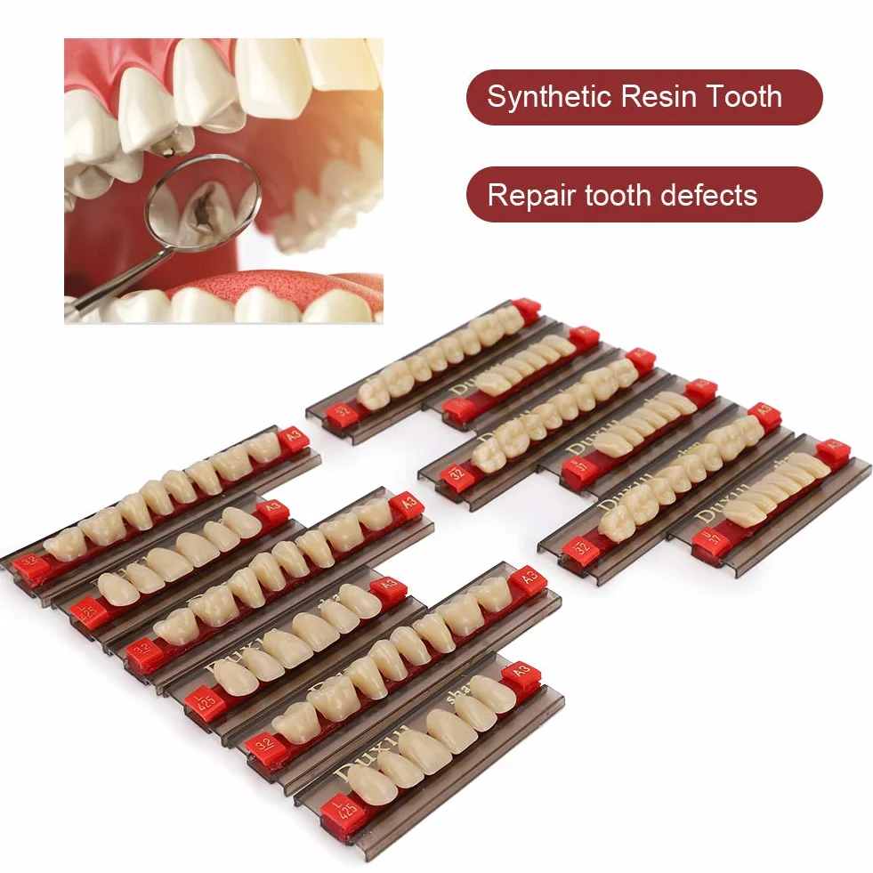 Resina per denti finti protesi, materiale dentale, 12 pezzi, sostituzione fai da te, Halloween