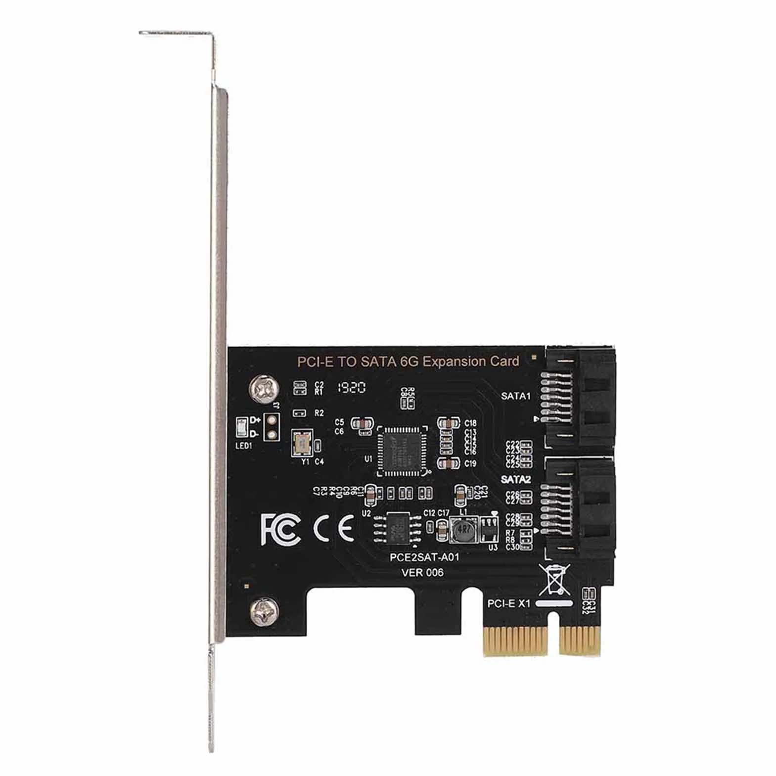 Scheda Pci Controller Scsi 15×13×2 Pci e Carte Pci a 3. 0 2 Porte Iii 6gbps Adattatore di Espansione Schede Schede Grafiche Sata3 Maschio Femmina
