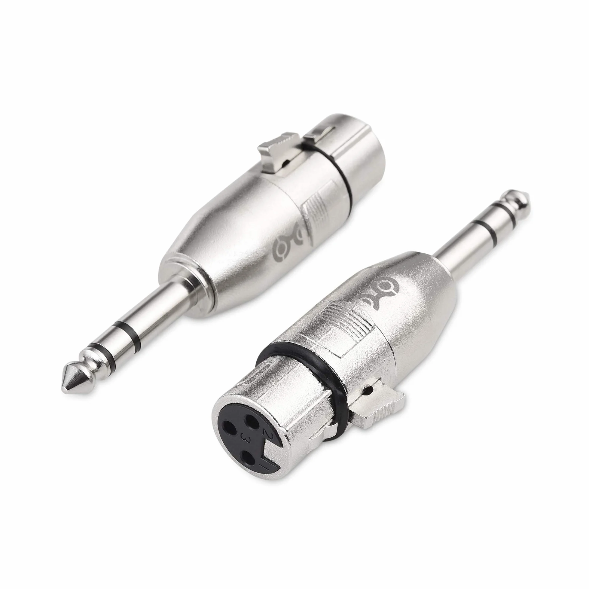 Cable Matters Confezione da 2 adattatore da XLR femmina a TRS da 6,35 mm (adattatore xlr jack 6.3 maschio) - da maschio a femmina