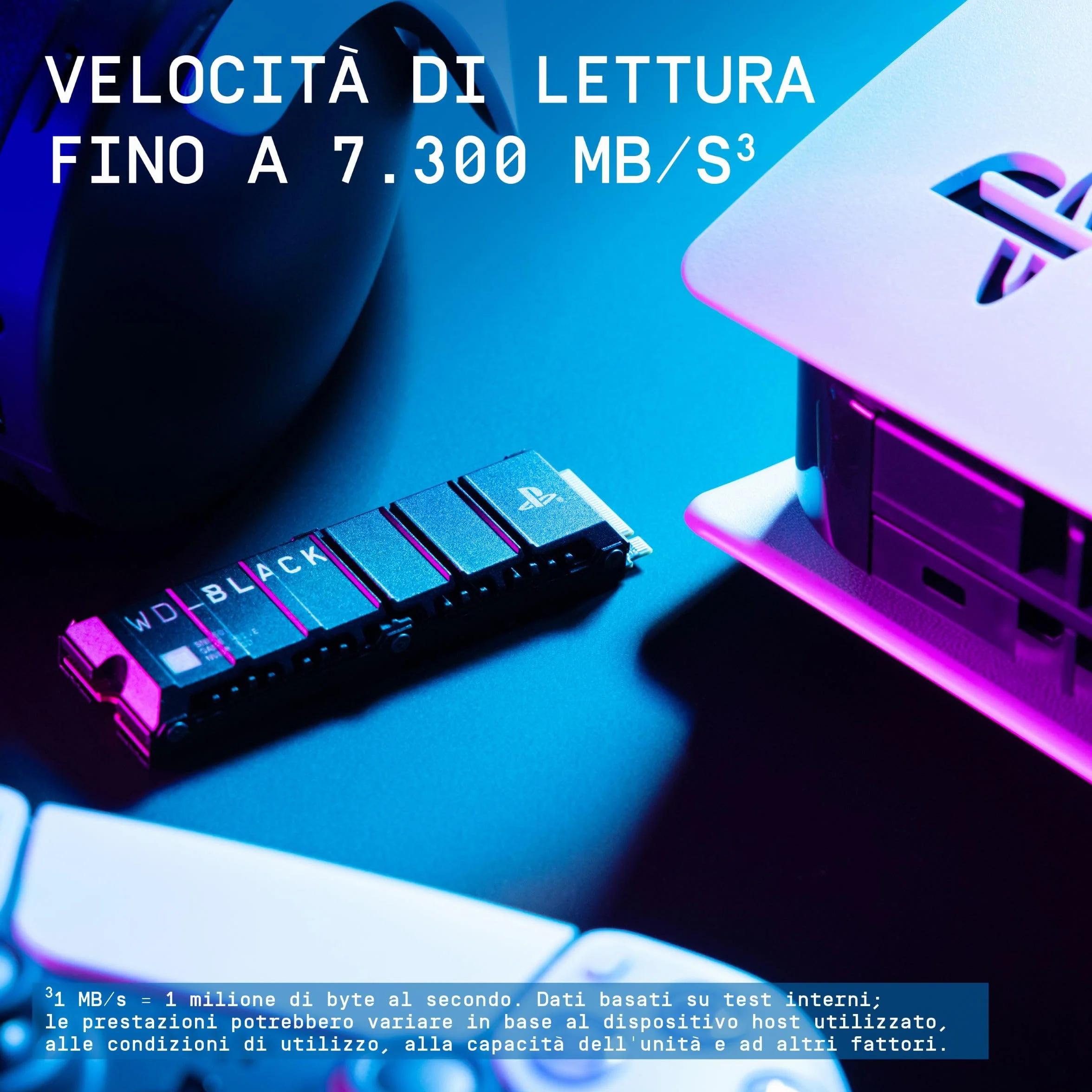 WD_BLACK SN850P 1TB M.2 PCIe NVMe SSD, Ufficialmente Concessa In Licenza per Playstation 5 Consoles, fino a 7300 MB/s