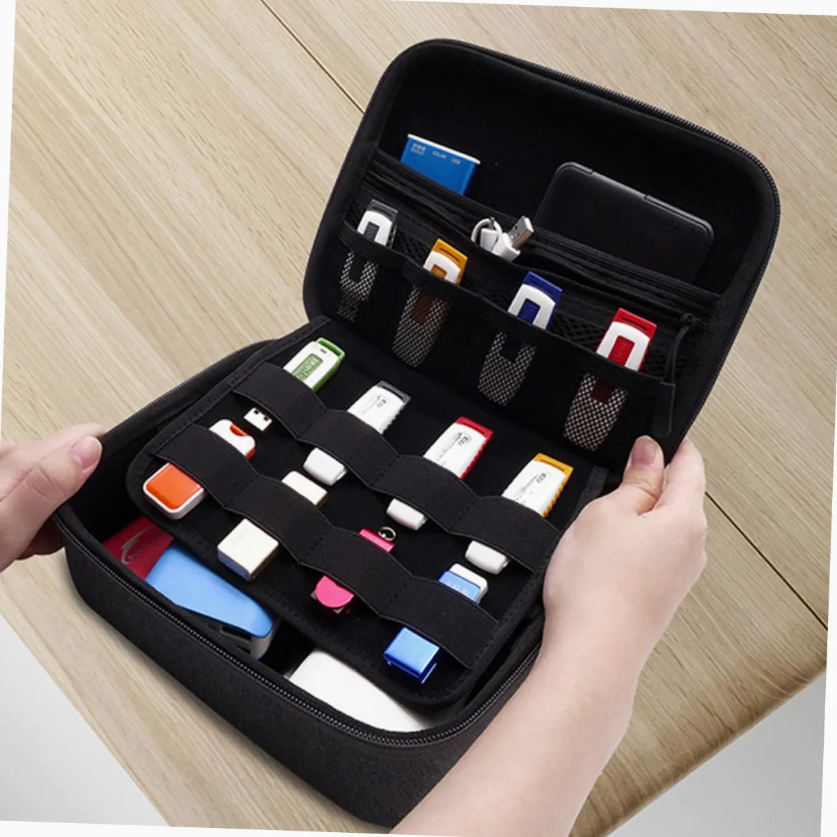 jojofuny Organizer Da Viaggio Per Cavi Elettronici Borsa e Oxford Accessori Elettronici Portatili Per Caricatori e Cavi Usb Design Compatto e Resistente