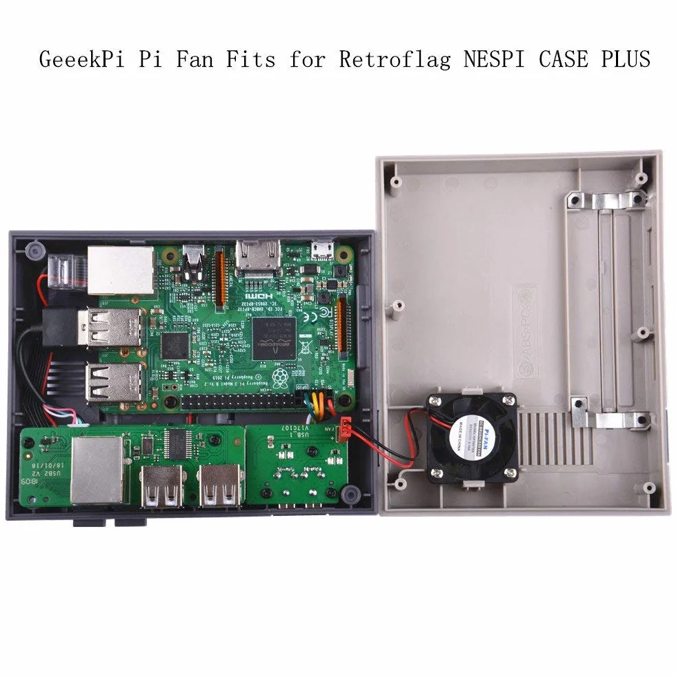 GeeekPi Raspberry Pi Ventola di Raffreddamento 30 x 30 x 7 mm con dissipatore per Raspberry Pi 3/2 Model B, Raspberry Pi 4B,3B + e Retroflag Nespi Case Plus (1-Pack)