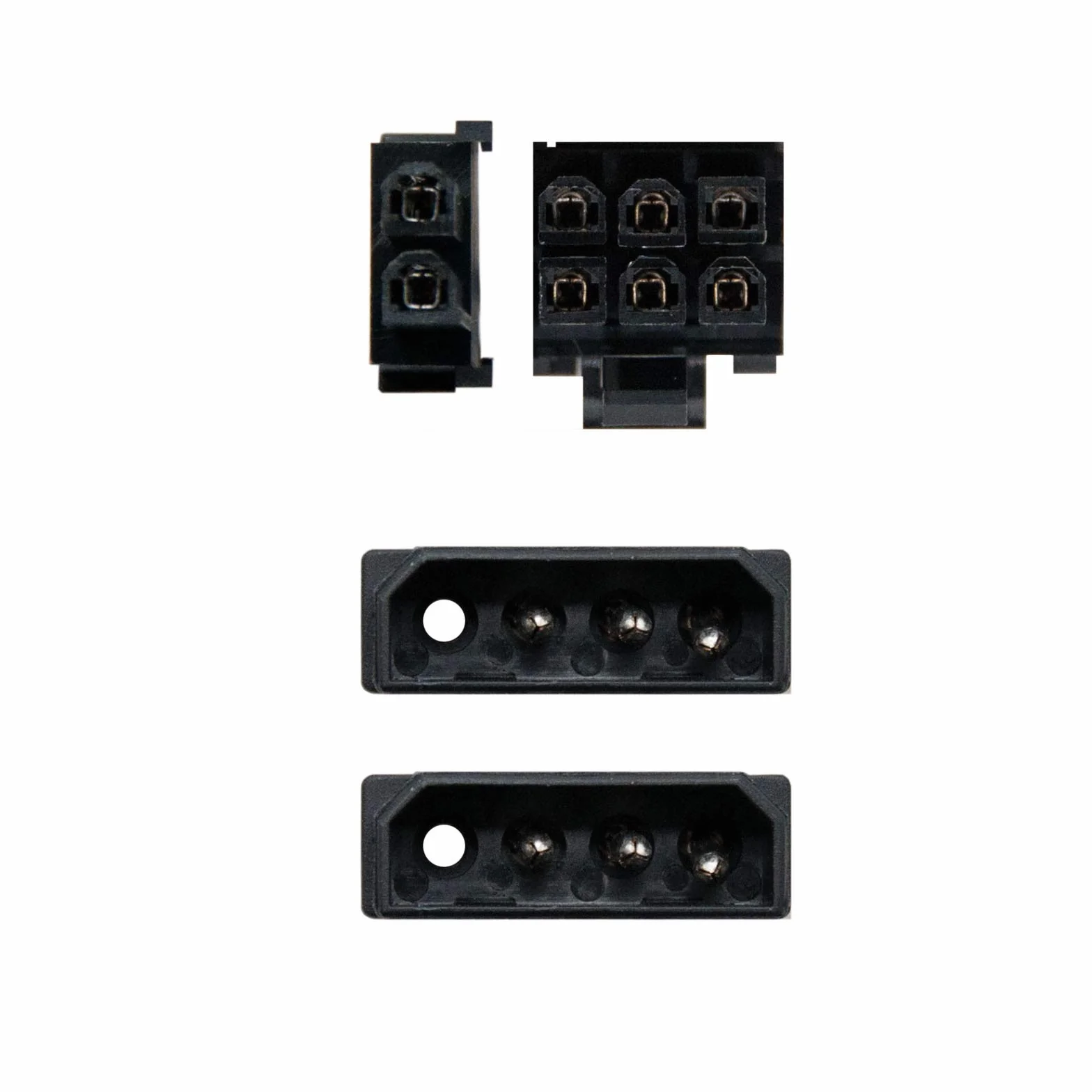 Nanocable 10.19.1201 - Cavo di alimentazione per scheda grafica 2xMOLEX 4 pin/M a PCI-E (MOLEX 6 + 2 pin) / M, 20 cm