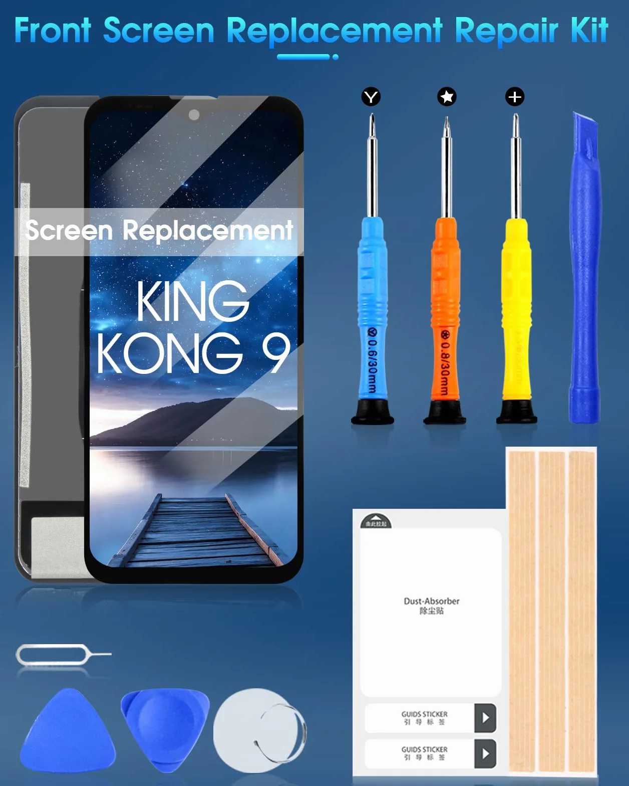ARSSLY LCD Schermo per Cubot King Kong 9 Display per Cubot Kingkong 9 D-HPY F663343 Sostituzione dello Schermo Touchscreen Digitazer Assembly con Strumenti (Nero)
