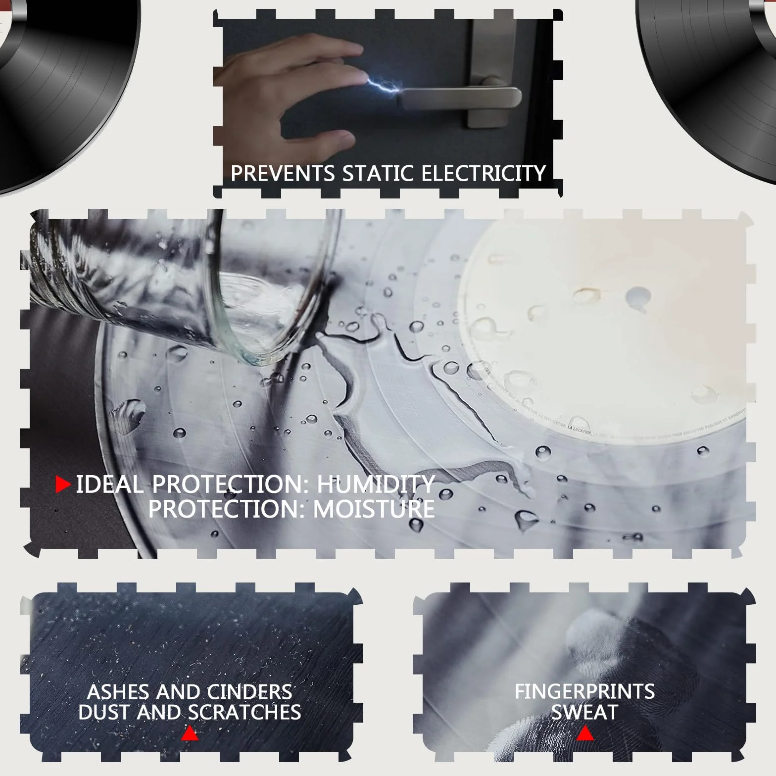 100 Pezzi Buste per Vinili 33 Giri,Buste Antistatiche per Vinili 33 Giri,Adatto per Dischi Vinile da 12 Pollici (100)