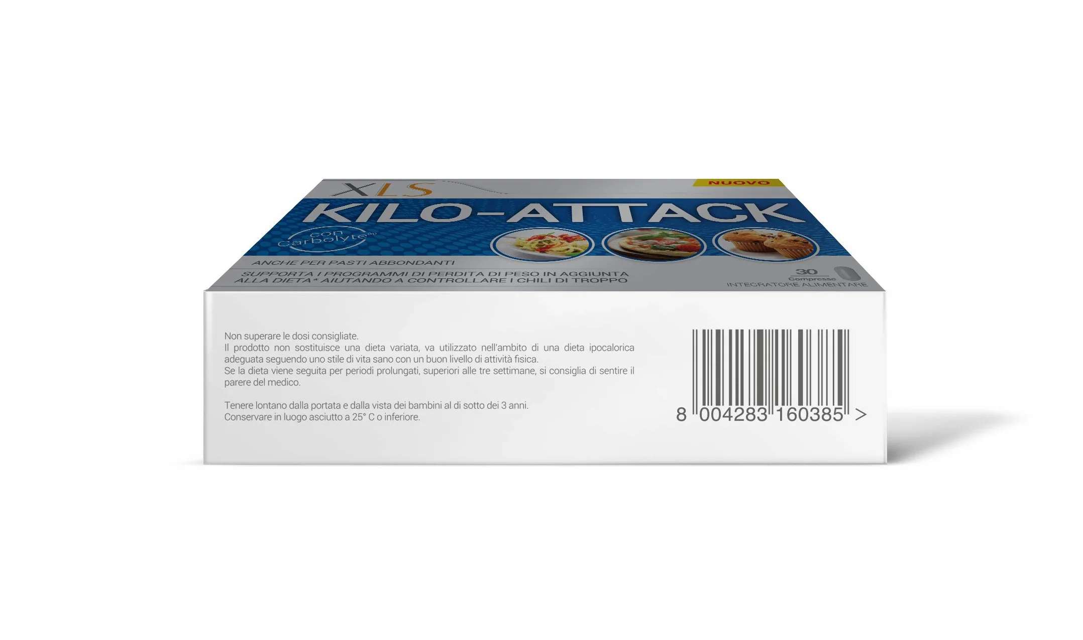 XLS Medical Kilo-Attack A Base Di Carbolyte, Integratore Alimentare Per Perdita Di Peso, 30 Compresse