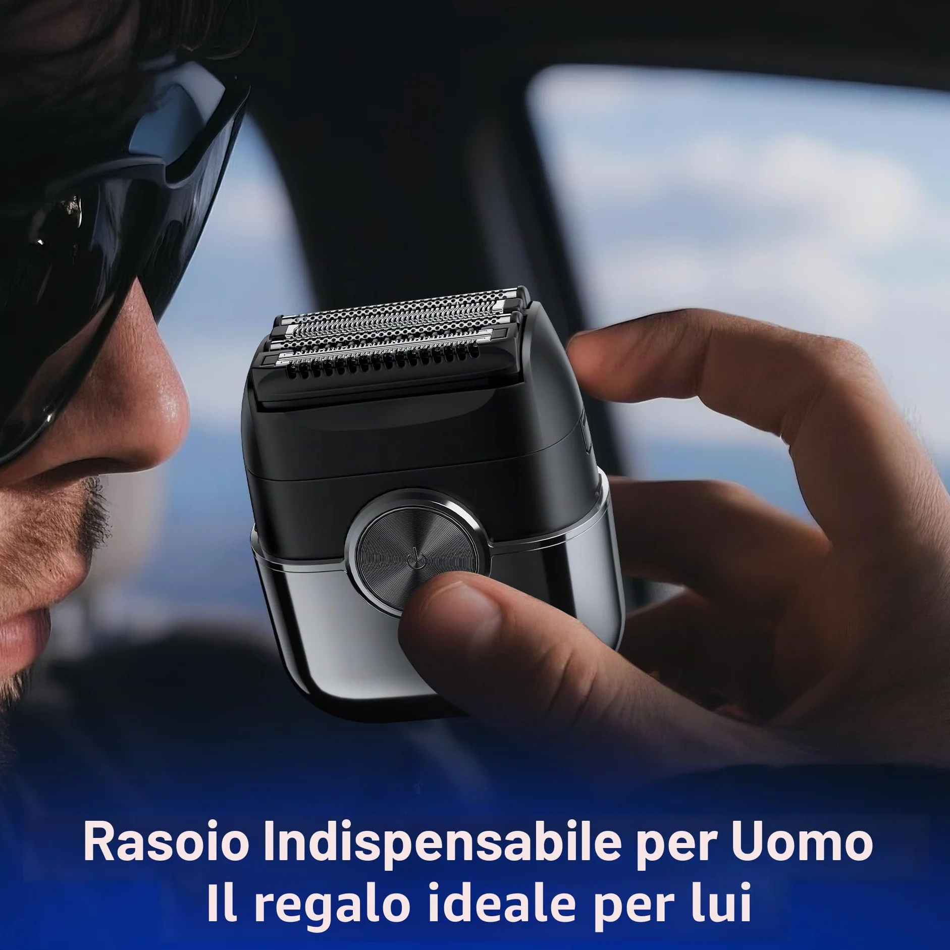 Rasoio Elettrico Barba Wet&Dry Uomo 4D 120 Min Utilizzo Senza Fili Impermeabile Portatile
