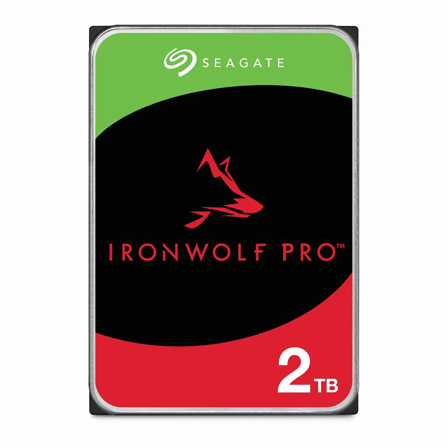 Seagate IronWolf Pro, 2TB, Unità disco interna NAS classe Enterprise - Unità SATA CMR da 6GBit/s, 3,5", 7.200 giri/min, con cache da 256 MB per sistemi NAS RAID, servizi Rescue (ST2000NT001)