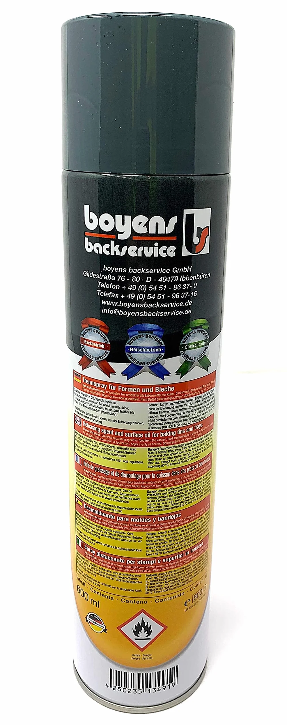 Boyens Staccante spray alimentare 600 ml do form do pieczenia