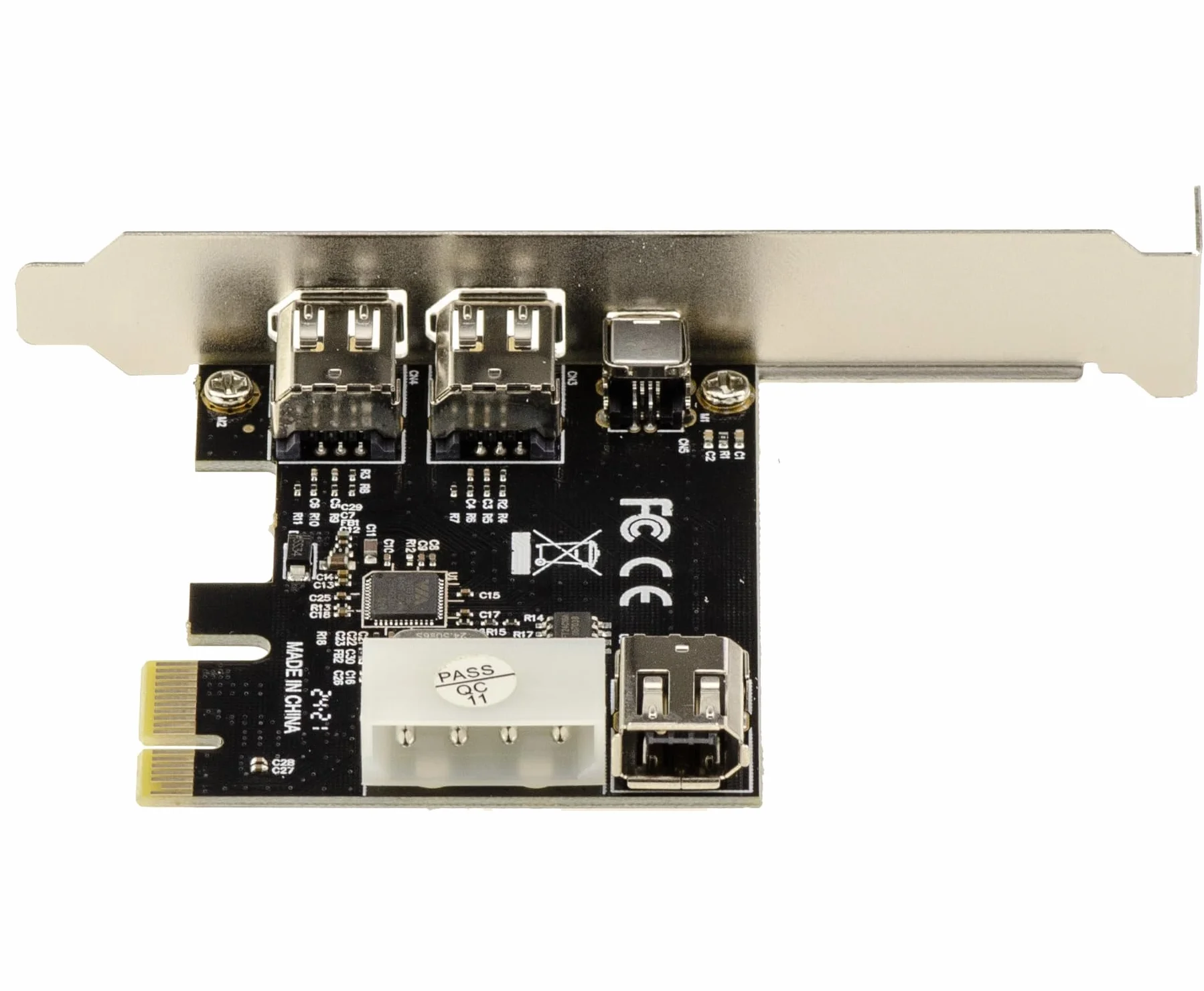 KALEA-INFORMATIQUE Scheda controller PCI Express PCIe a FireWire 400 IEEE1394a 2+1 porte 6 punti e 4 punti con chipset via VT6315. con cavo Ilink e staffe a basso e alto profilo