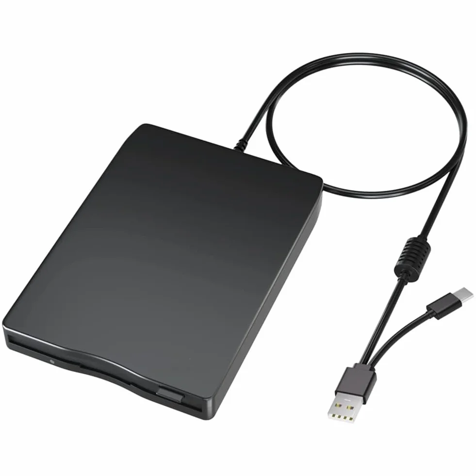 Lettore Floppy Disk USB unità Floppy Disk Doppia Interfaccia unità Floppy Disk USB C Esterna per PC Laptop Notebook Desktop