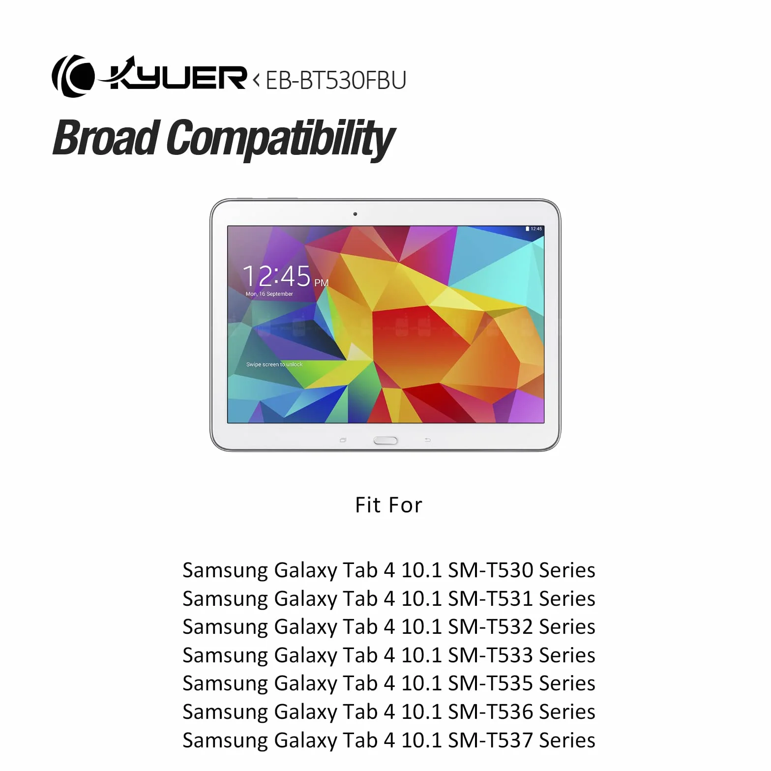 EB-BT530FBU Tablette Batteria per Samsung Galaxy Tab 4 10.1 SM-T530 SM-T531 SM-T535 SM-T537 SM-T532 SM-T533 T536 T530NU T537A T537V T537R4 3G 4G/LTE WiFi EB-BT530FBE BT530FBC Tablet Battery with Tool