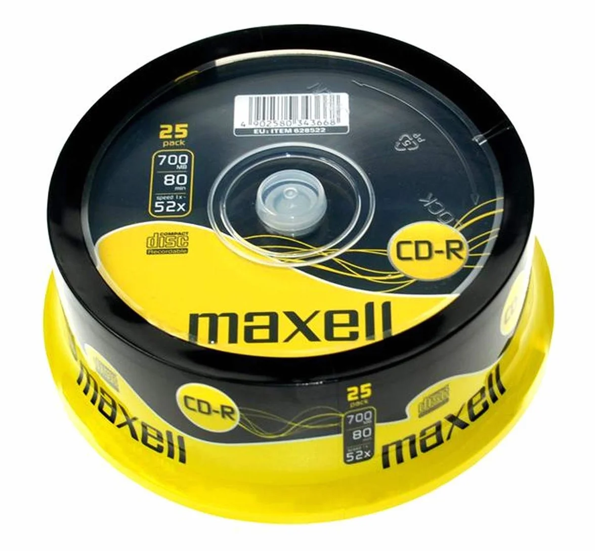 Maxell Campana da 25 Cdr 80Min 52X Conf.25