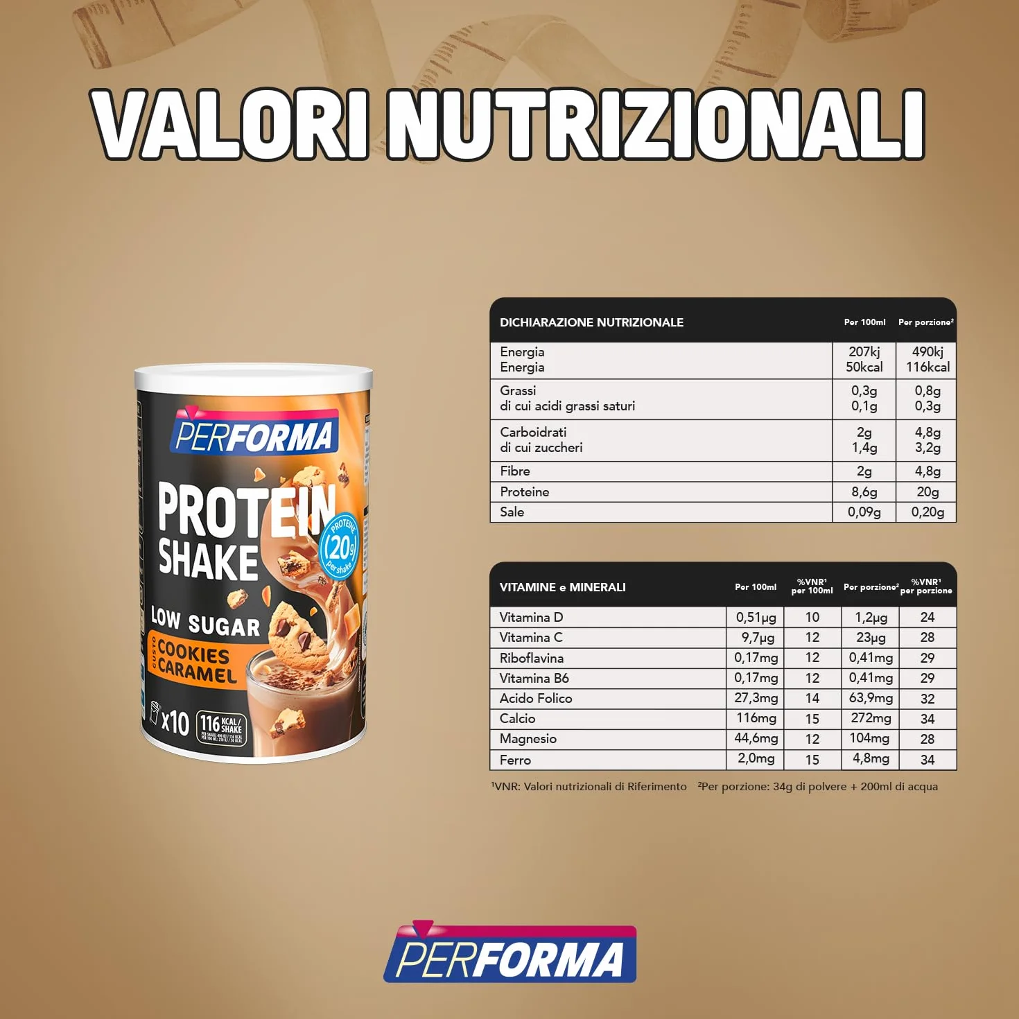 PERF PROTEIN SHAKE COOKIE CARAMELLO