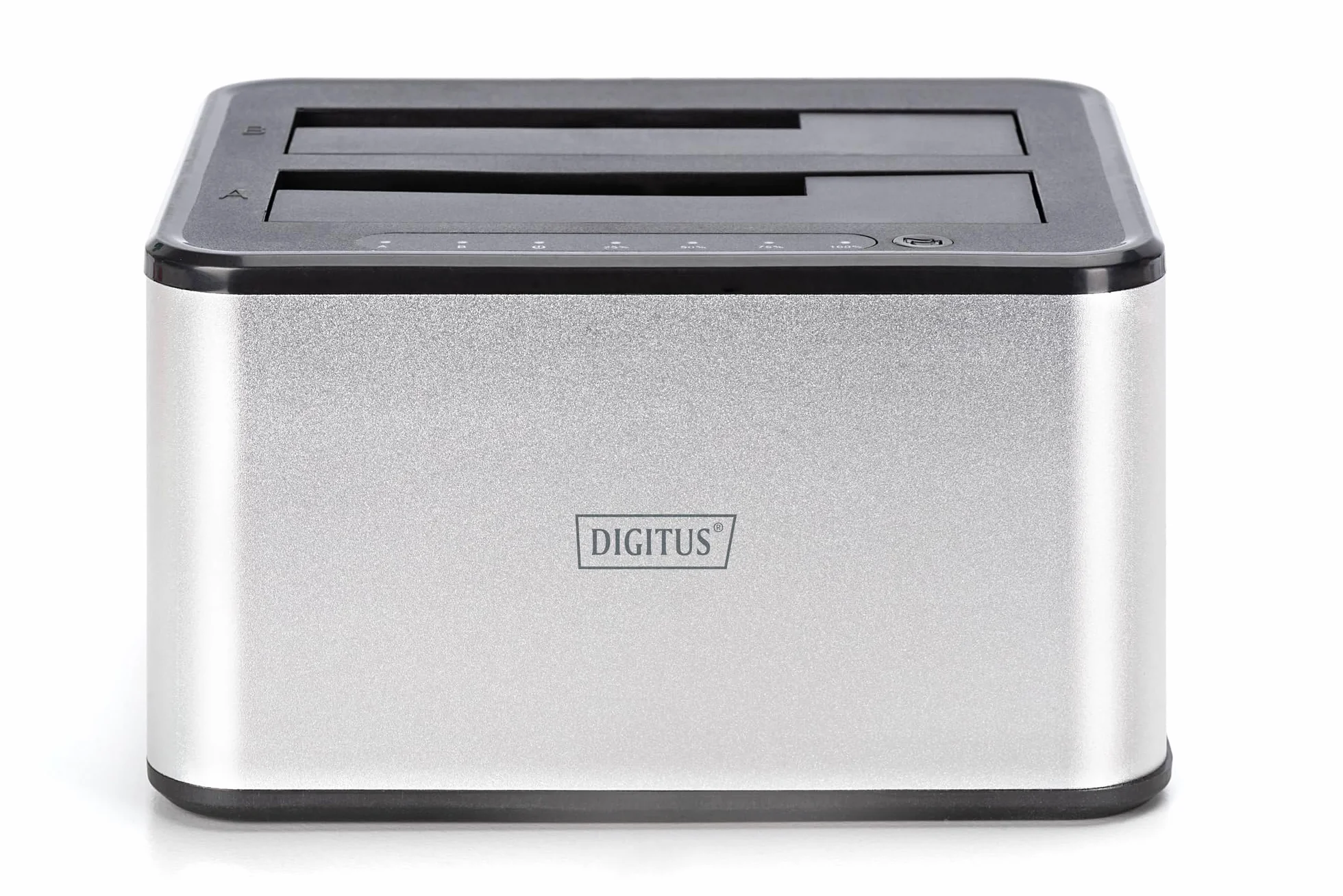 DIGITUS DA-71540-2 Docking Station SATA HDD Duale USB 3.0 per SSD e Hard Disk 2,5"/3,5" SATA 3 Funzione di Clonazione Grigio