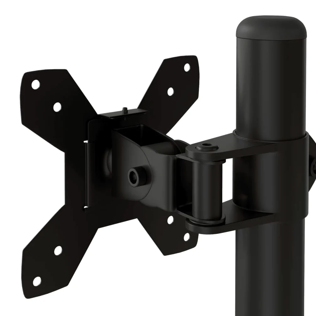 Supporto per monitor in acciaio, supporto per monitor VESA 75/100 mm per schermi da 13-32 pollici, regolabile in altezza, orientabile, inclinabile, portata fino a 10 kg, supporto da tavolo per