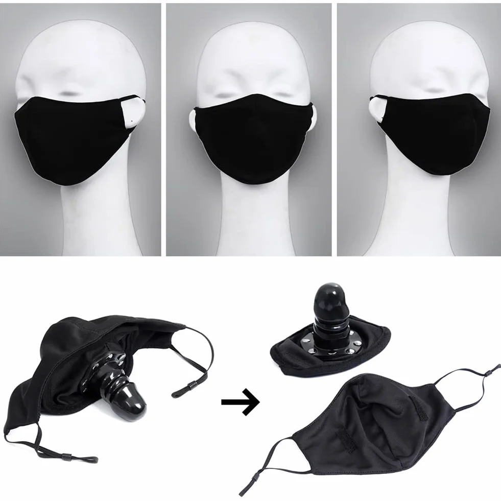SXOVO Maschera Pene Bocca Palla Gag Cosplay Gioco di Ruolo Sex Challenge SM Unisex