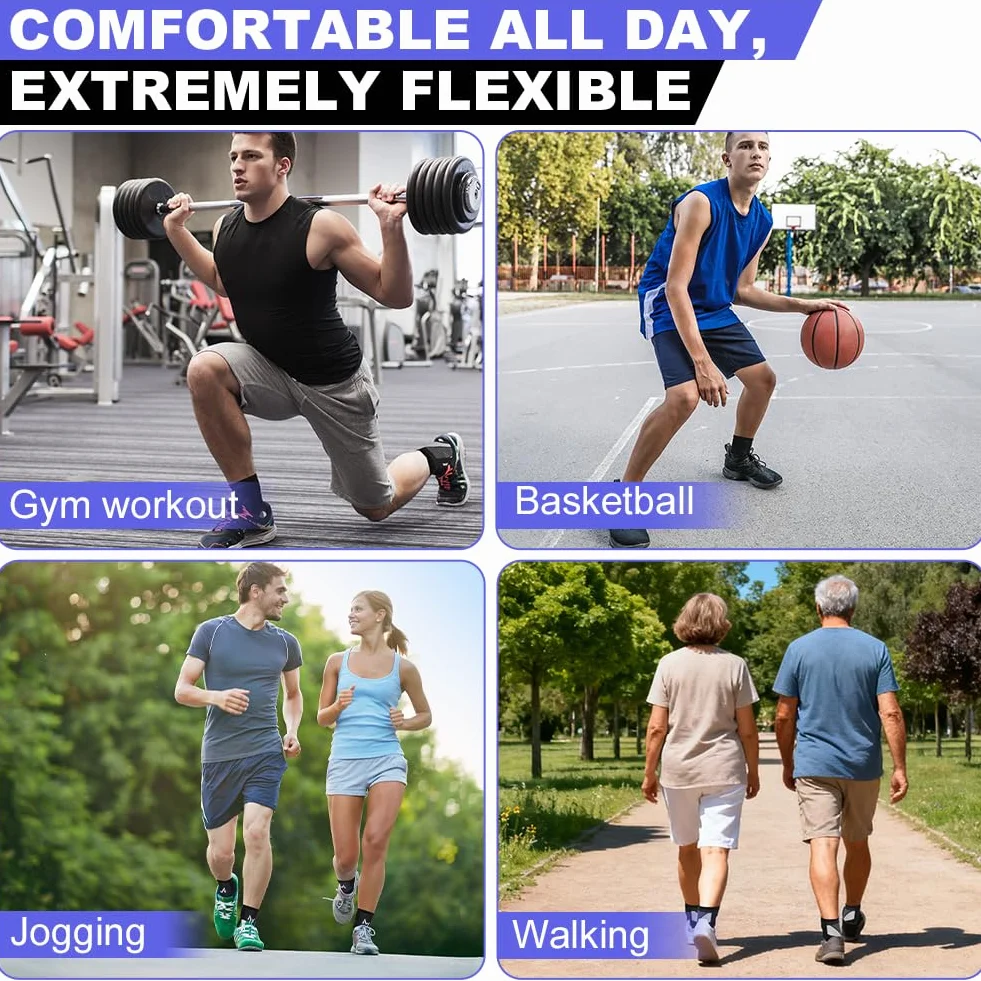 Beugo Cavigliera Sportiva Regolabile Ortopedica per Corsa Calcio Fitness Grigio-nerastro Modello 3059
