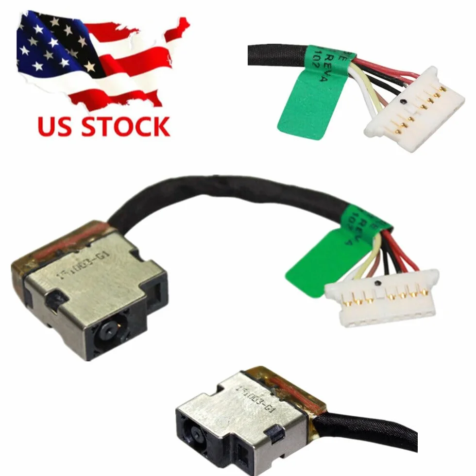 Connettore Alimentazione Carica DC Power Jack per HP 14m-DW 14-fq 14-DV 14-EC 15-BQ 17M-CH 17-BY 14-CM 14T-CM 17-CH 799735-F51 799735-S51 799735-T51 799735-Y51 855995-001