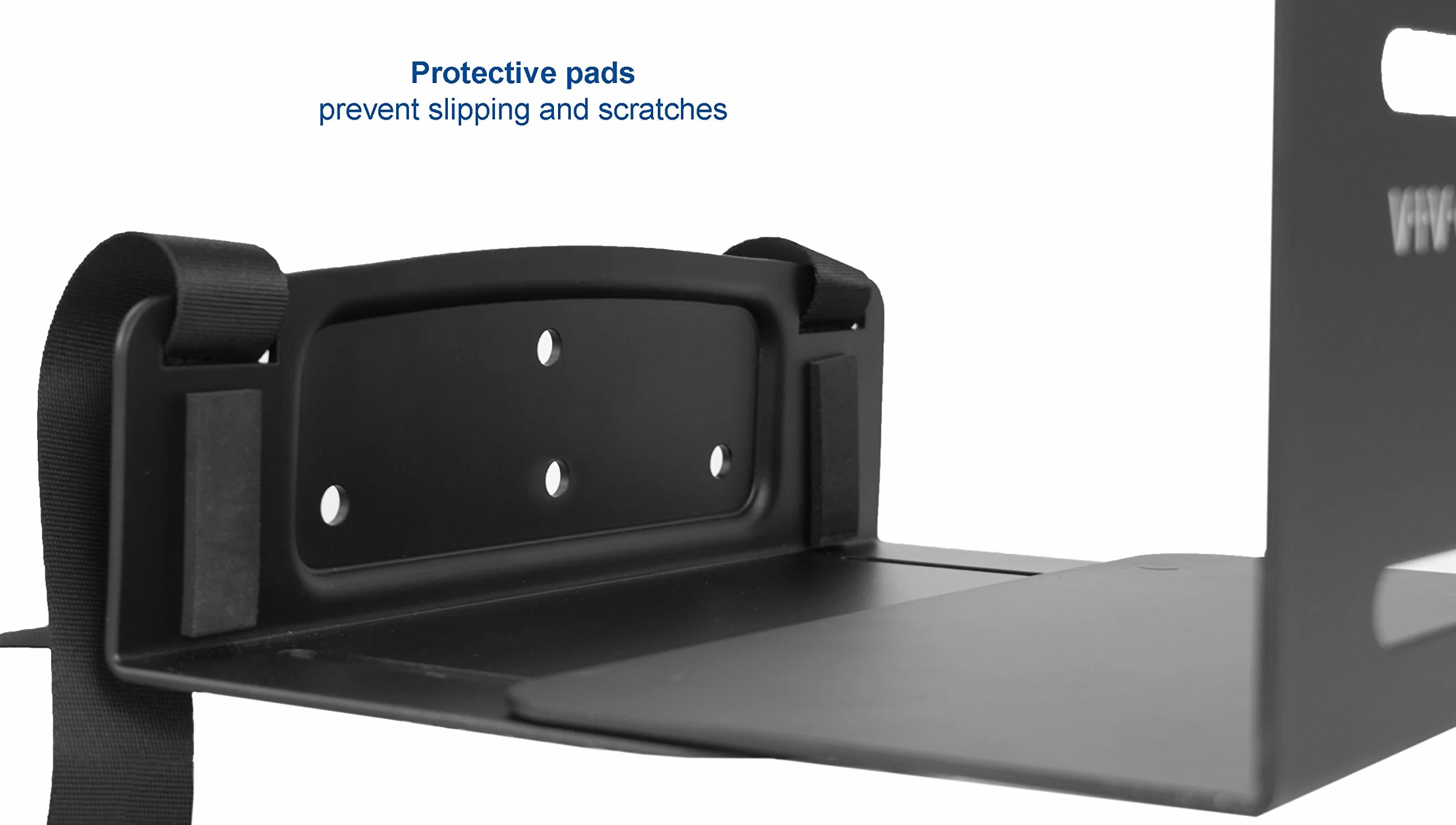VIVO Supporto universale da parete per PC, staffa in acciaio regolabile, custodia per computer, supporto per cinghia CPU a telaio aperto, nero, MOUNT-PC03V