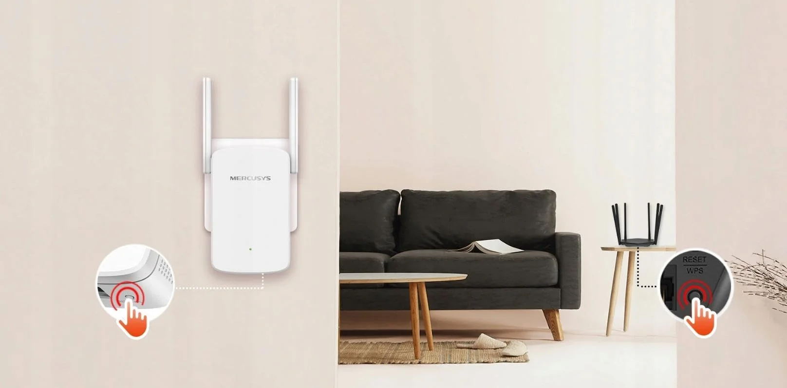 MERCUSYS ME30 Ripetitore WiFi Dual-Band AC1200 1200 Mbps, WiFi Extender e Access Point