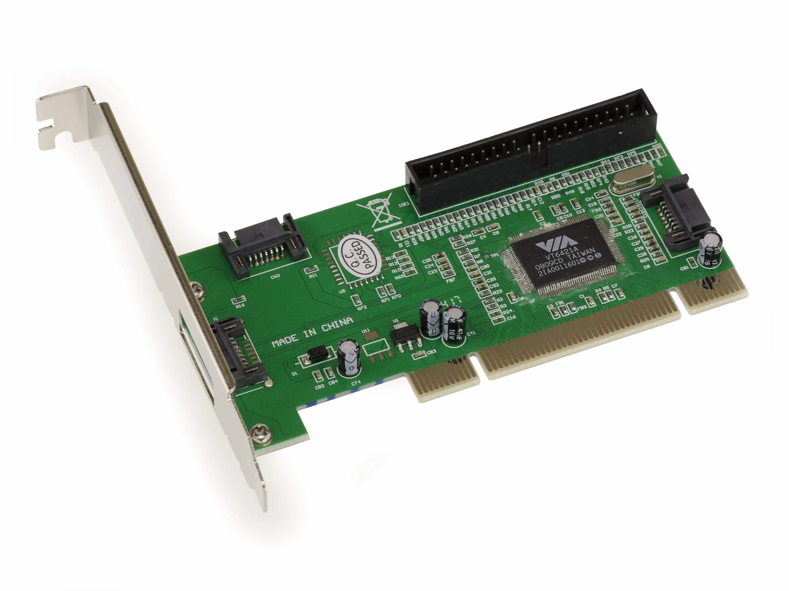 KALEA-INFORMATIQUE Scheda controller PCI con 3 porte SATA e 1 porta IDE. Montaggio indipendente o RAID 0 1 0+1 JBOD. Con chipset Via VT6421