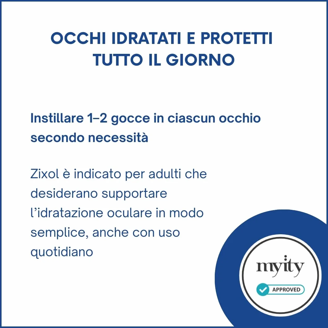 OFTALPHARMA Zixol 8 ml - gocce oculari con Acido Ialuronico e Zinco Solfato - Collirio Occhi Secchi