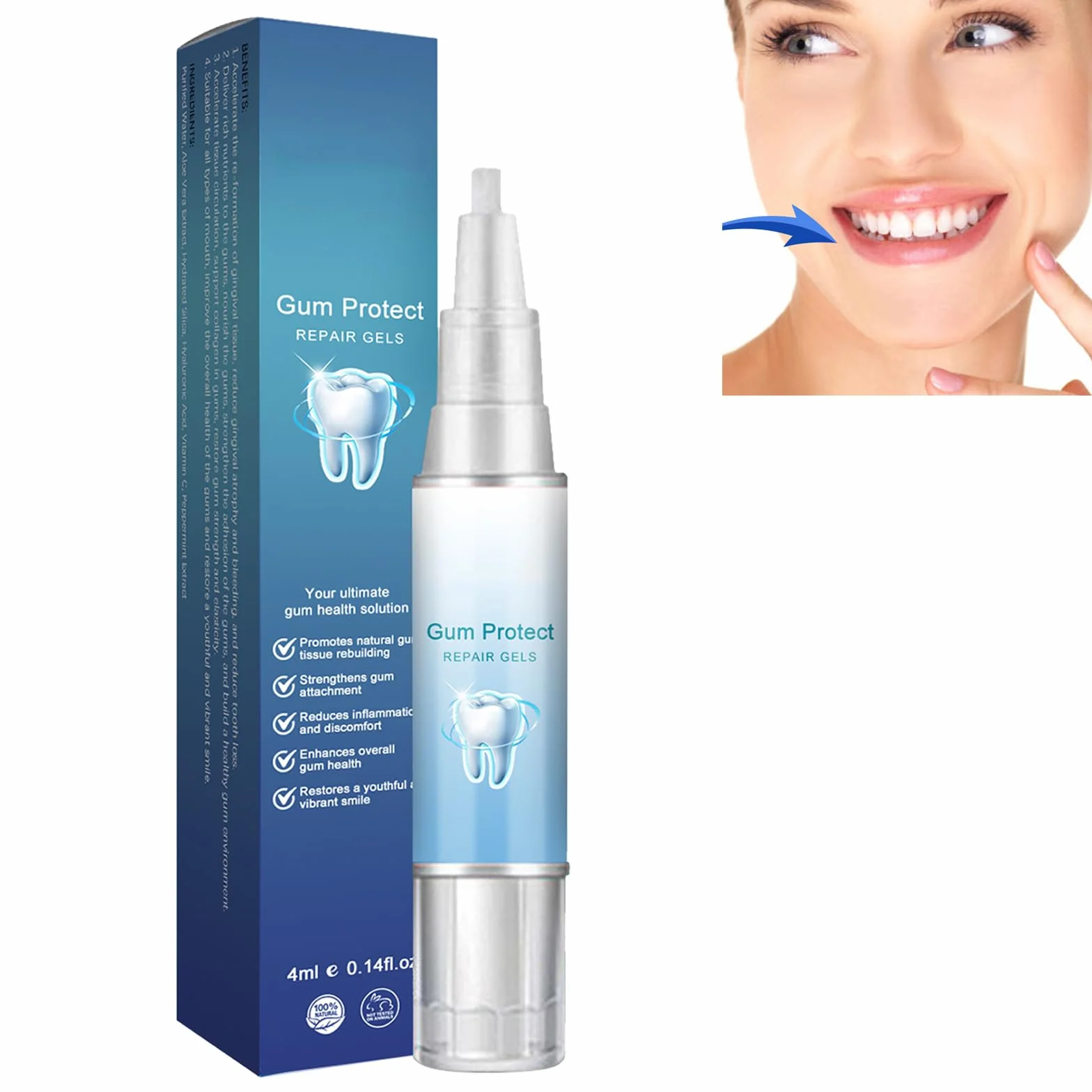 Gum Shield Therapy Gel protezione gengive - Gel terapeutico per gengive, Repain Protect e Gocce Repeller