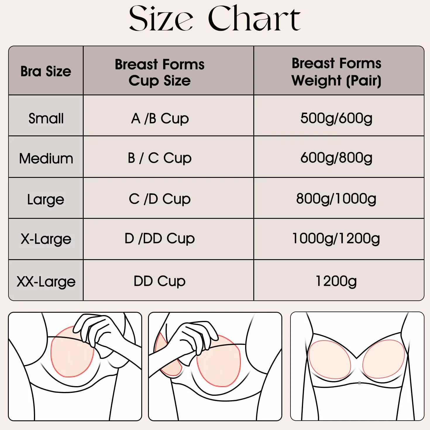Vollence Reggiseno Tascabile in Silicone Falso Seno