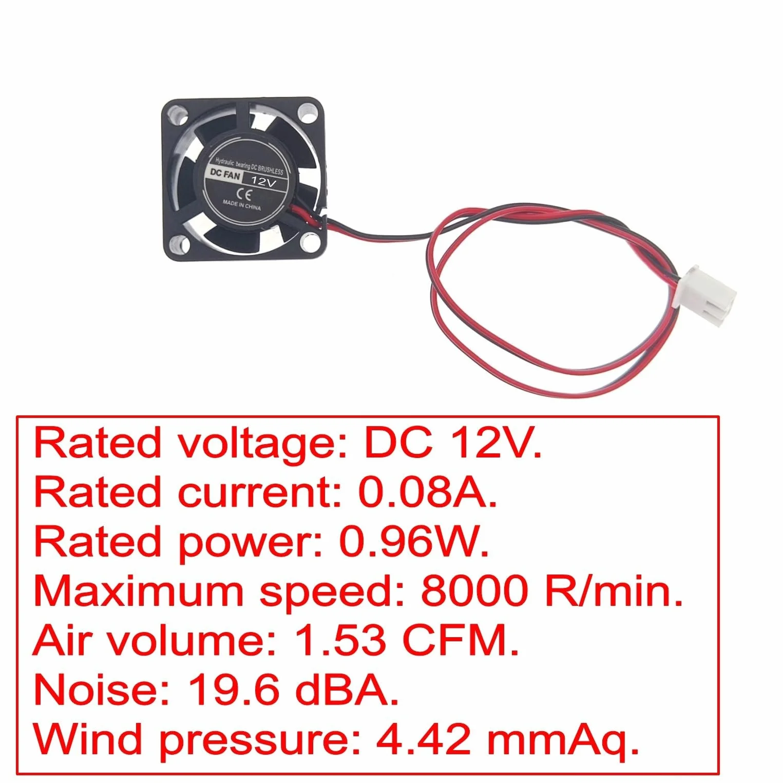 JZK 5 mini ventole da 25 mm, 2 poli, 12 V, con cavi, 2510, 25 x 10 mm, senza spazzole in miniatura DC con cuscinetto idraulico per scheda di sviluppo, scheda grafica e progetti fai da te