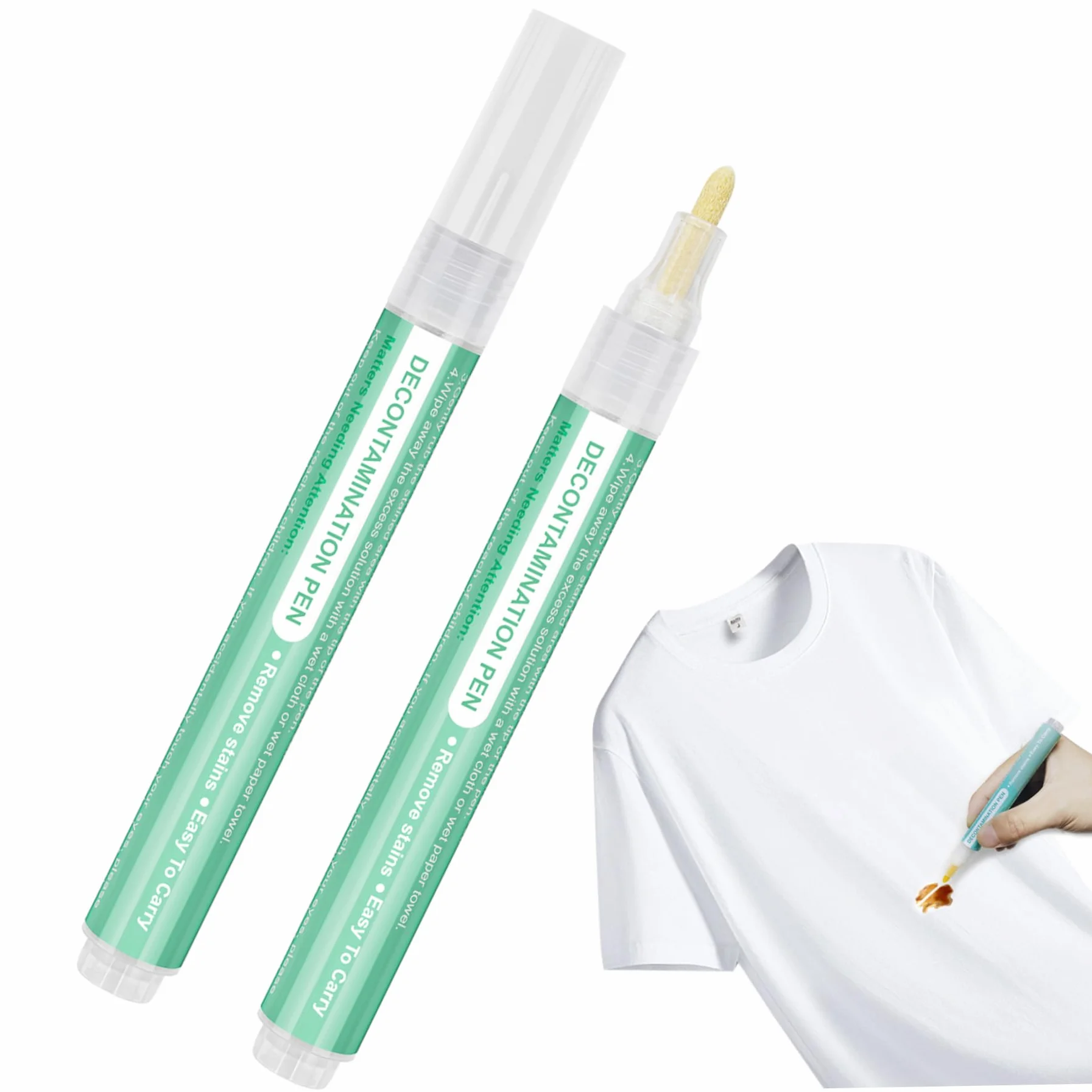 Penna candeggina per indumenti 2 pezzi 5 ml rimozione macchie portatile