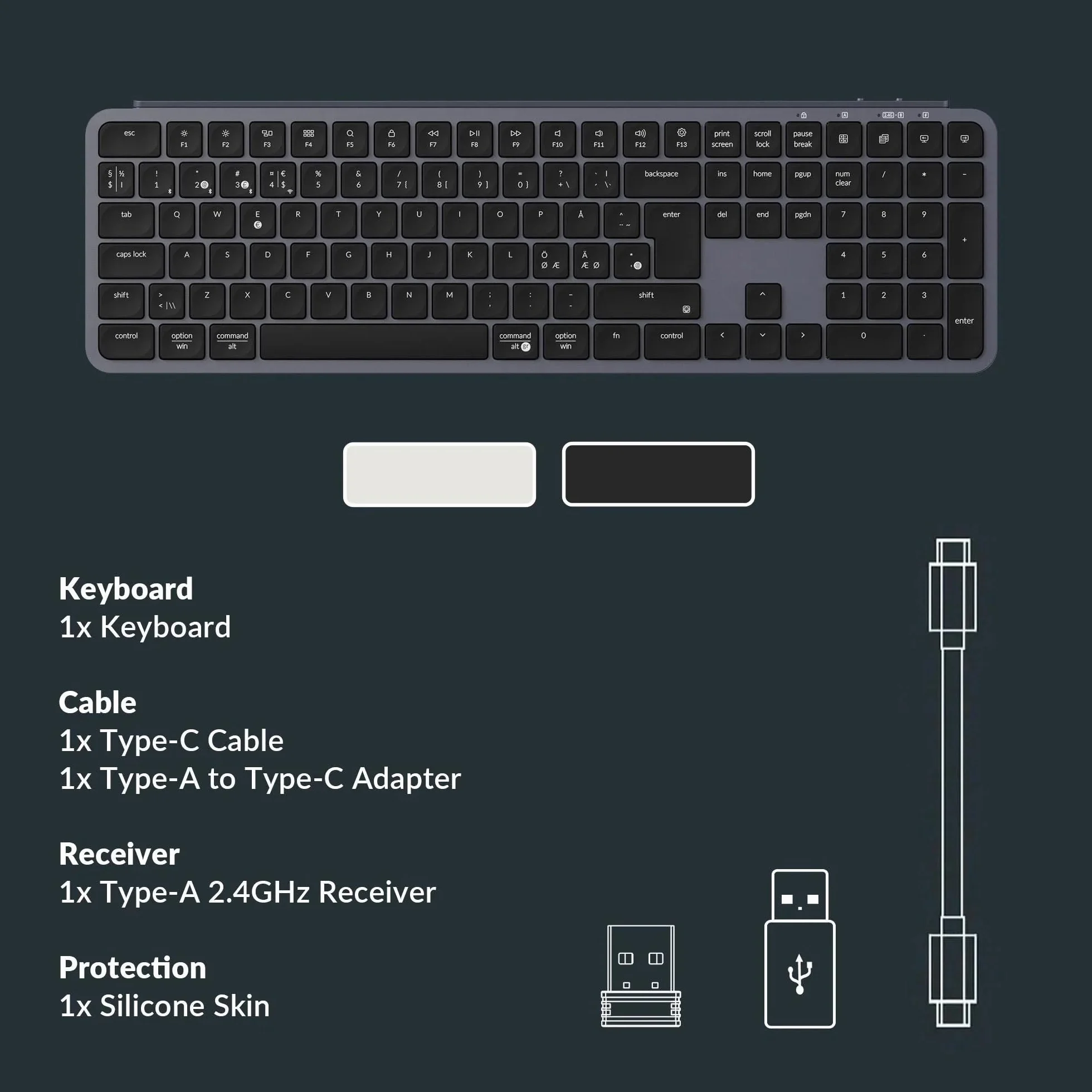 Keychron B6 Pro Tastiera Wireless Full Size Italiano ISO QWERTY ZMK 2.4 GHz Bluetooth Cablata Grigio Siderale