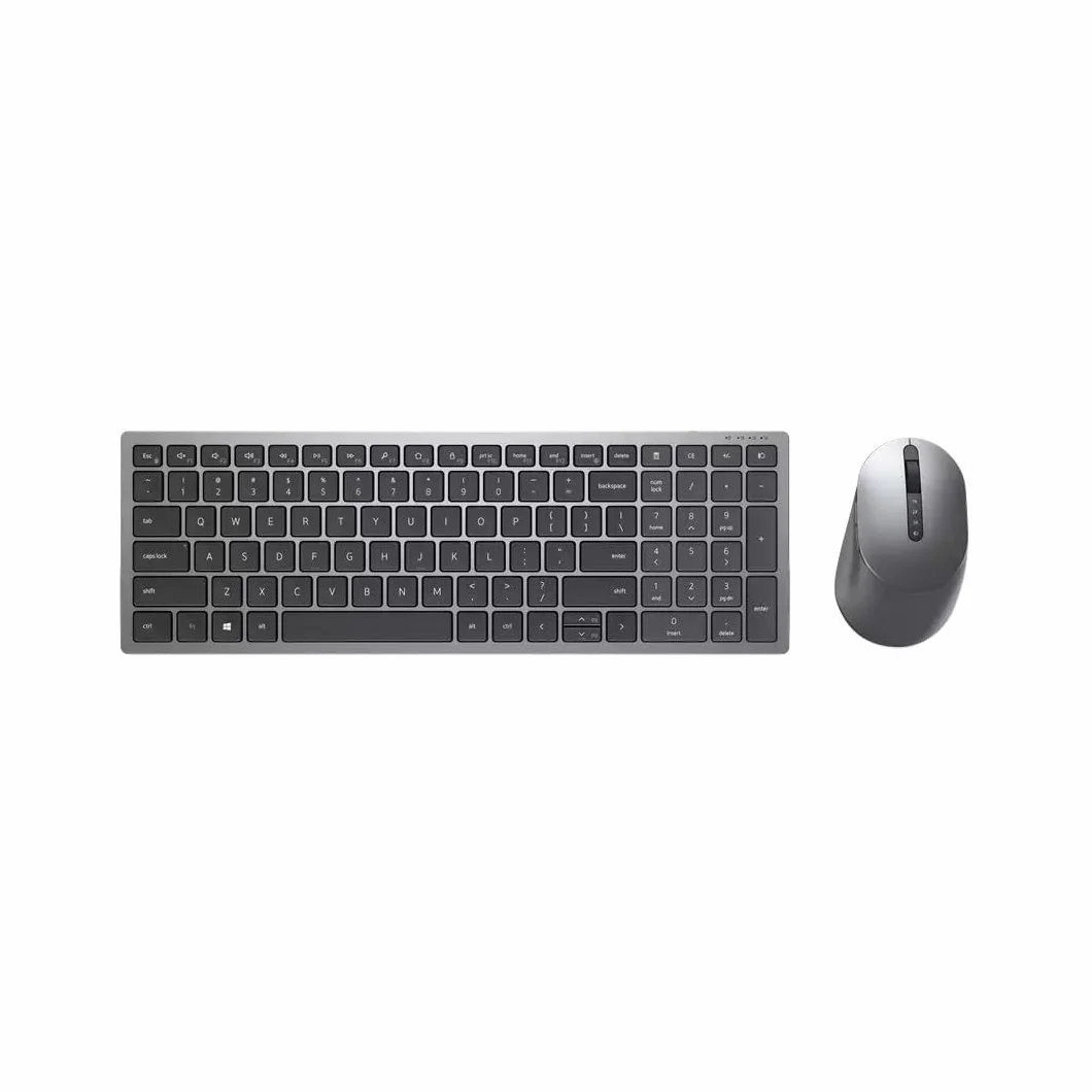 Dell Multi-Device Wireless Keyboard And Mouse Combo KM7120W - Tastatur-und-Maus-Set - USA International (QWERTY) - Titan