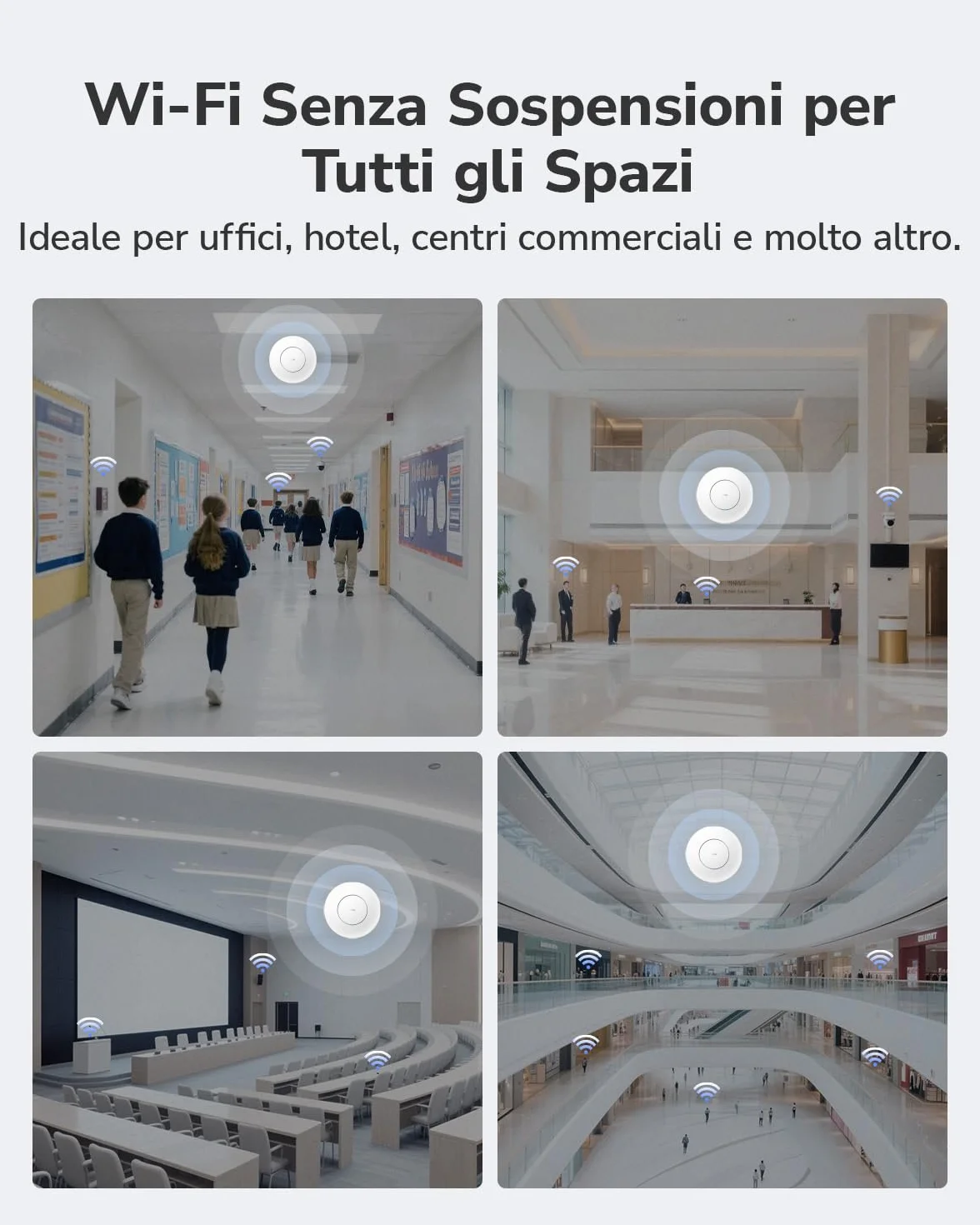 Cudy BE11000 Access point wireless Wi-Fi 7 tri-band, WiFi AP, 1 porta SFP+ da 10 GB, PoE-in da 2,5 G, controllo e mesh tramite app Cudy, alimentazione PoE/CC (non inclusi nella confezione), AP11000
