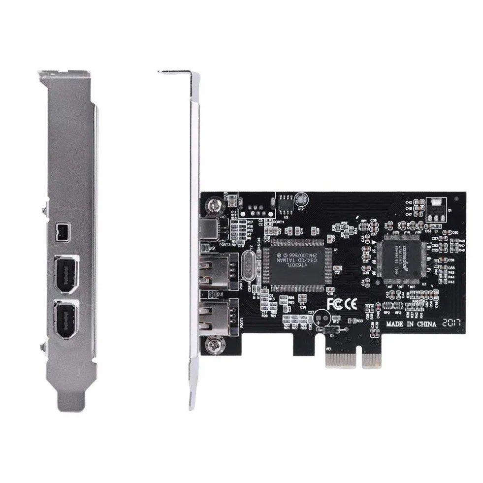 Scheda controller Firewire PCI Express PCI-E PCI Express Firewire 1394a IEEE 1394 con cavo Firewire, schede porta Firewire, scheda Firewire 1394