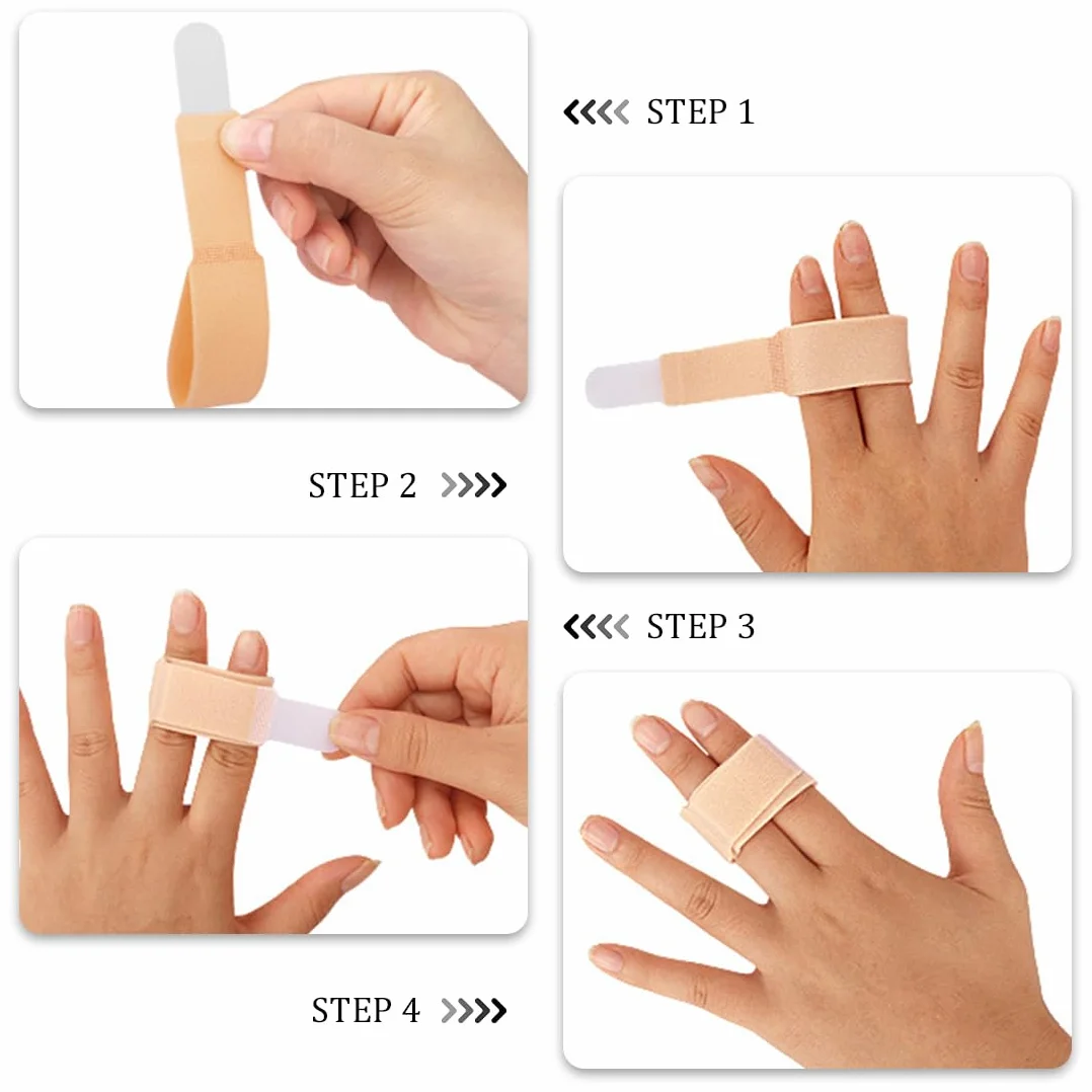 Protezioni per Dita in Tessuto Raddrizza Dita dei Piedi Stecche per Dita Rotte Distorsioni Gonfie