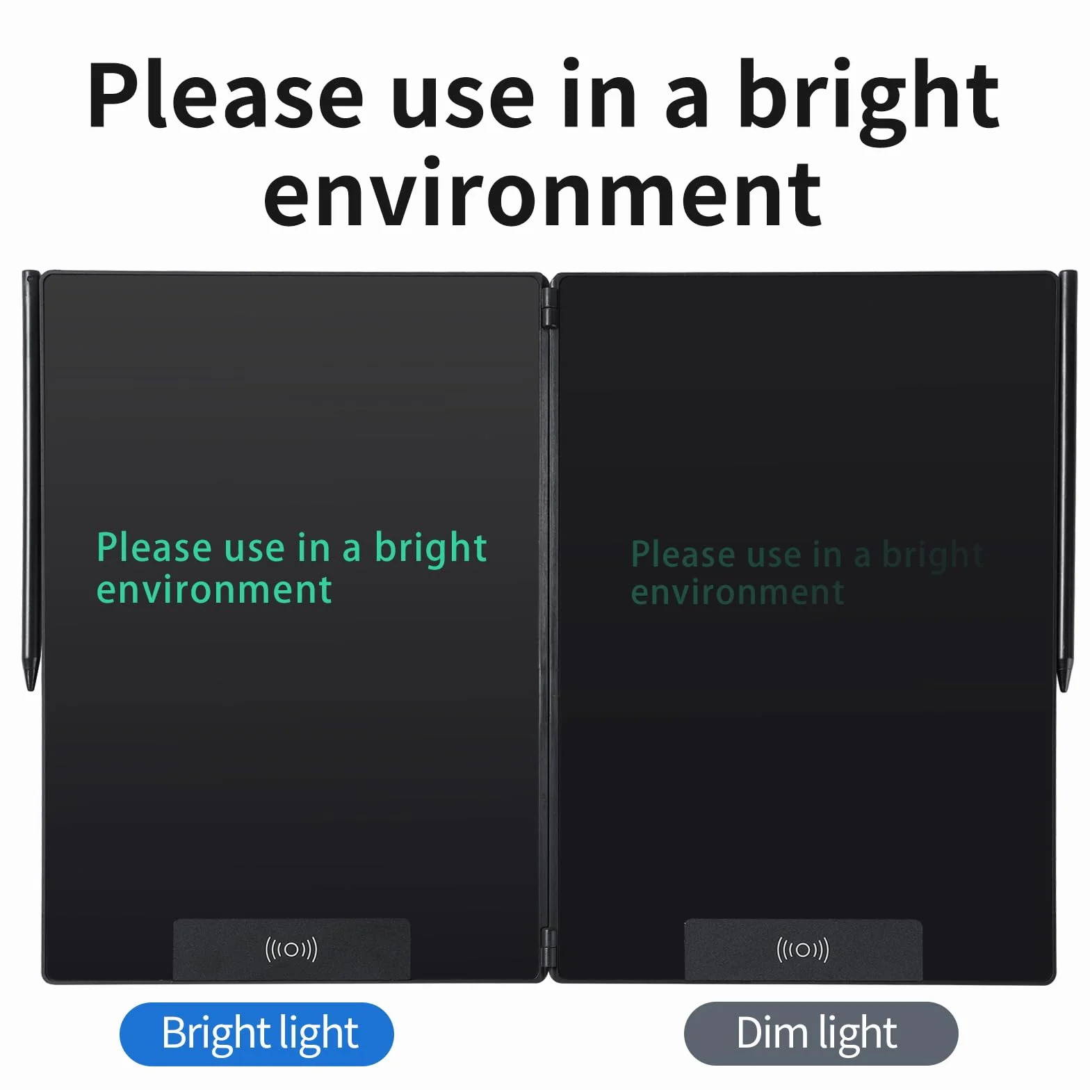 EMEBAY Tablet da scrittura LCD pieghevole 14,4", ultra sottile, per bambini e adulti