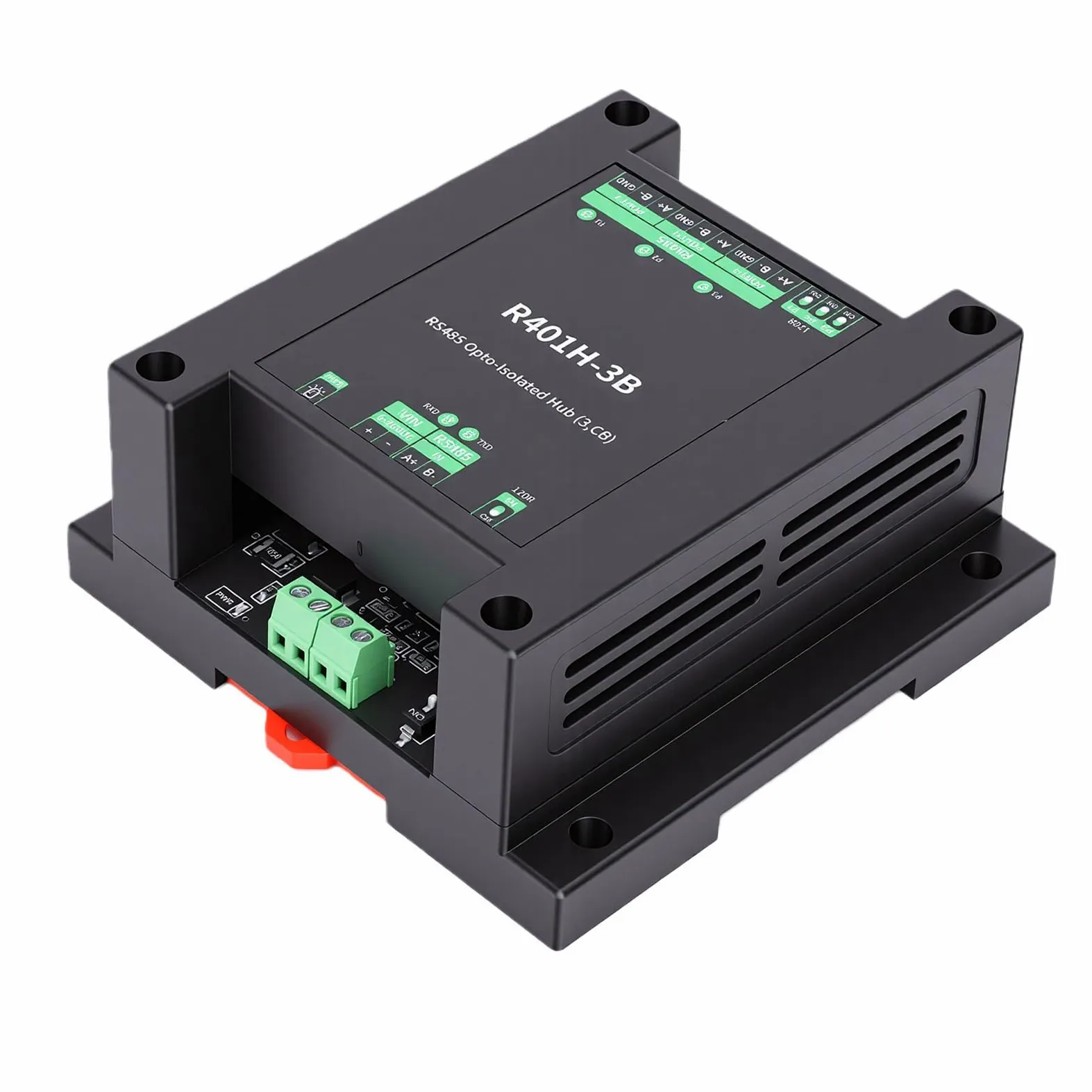 485 Opto Isolated Hub with Power Isolation Features | Connessioni stabili, Terminazione configurabile, Supporta 32 nodi, Trasmissione half duplex