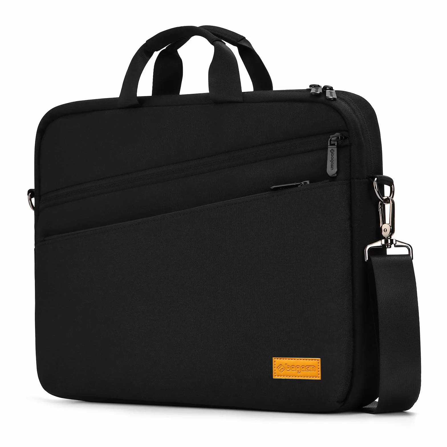 bagasin Borsa a Tracolla per PC, Borsa Messenger per Porta Laptop 15 15,6 16 Pollici, Custodia per PC Computer Portatile, Valigetta Tessuto Idrorepellente, Imbottita e Leggera