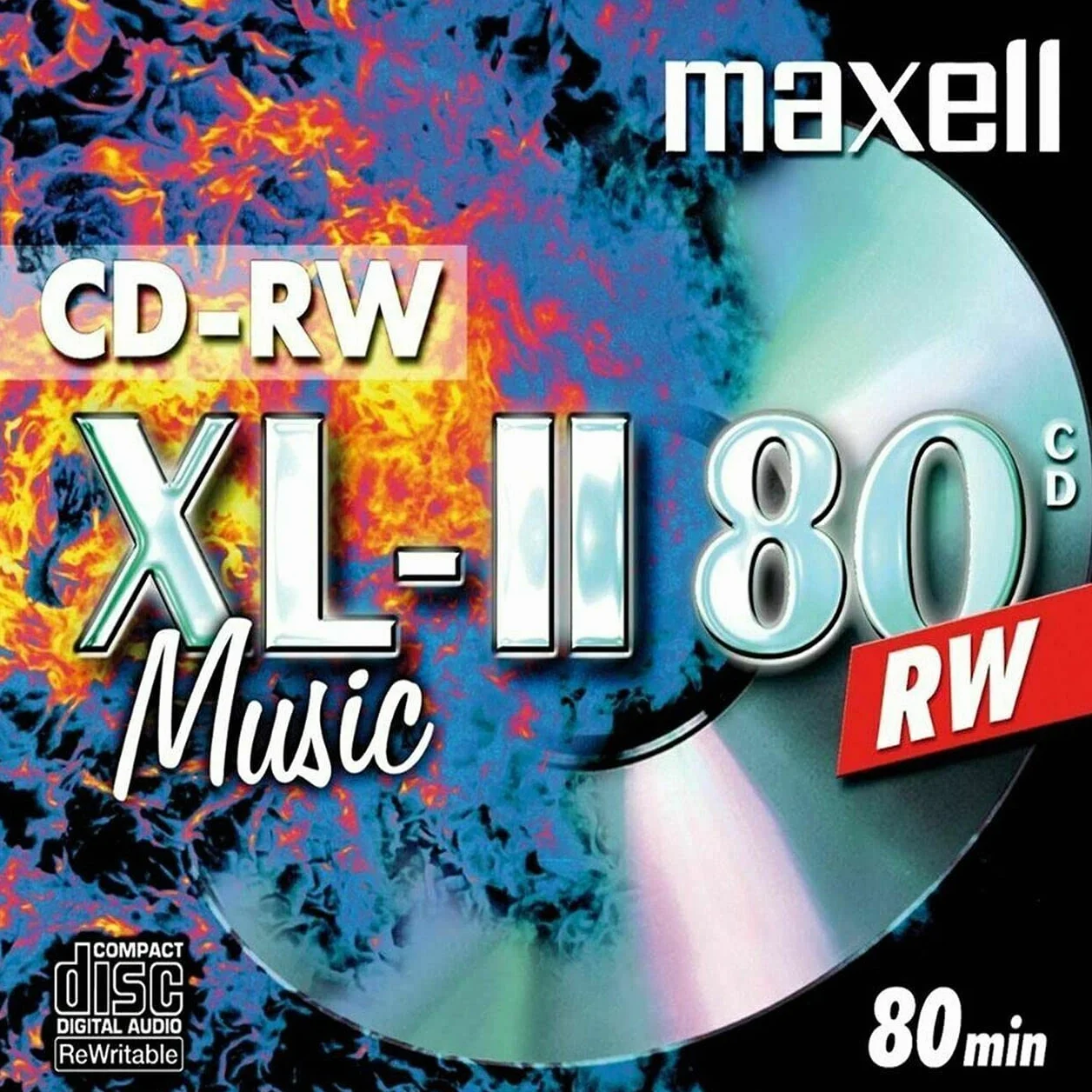 Maxell, 624865, CD-RW 80 minuti, CD vergini, speciali per musica, 700 MB, riscrivibili, 1 Jewel Case