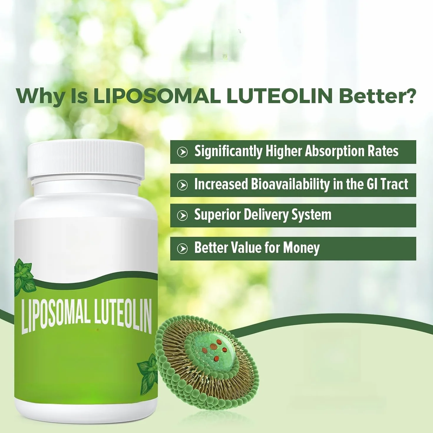 Complesso liposomiale di luteolina a assorbimento migliorato per benessere quotidiano