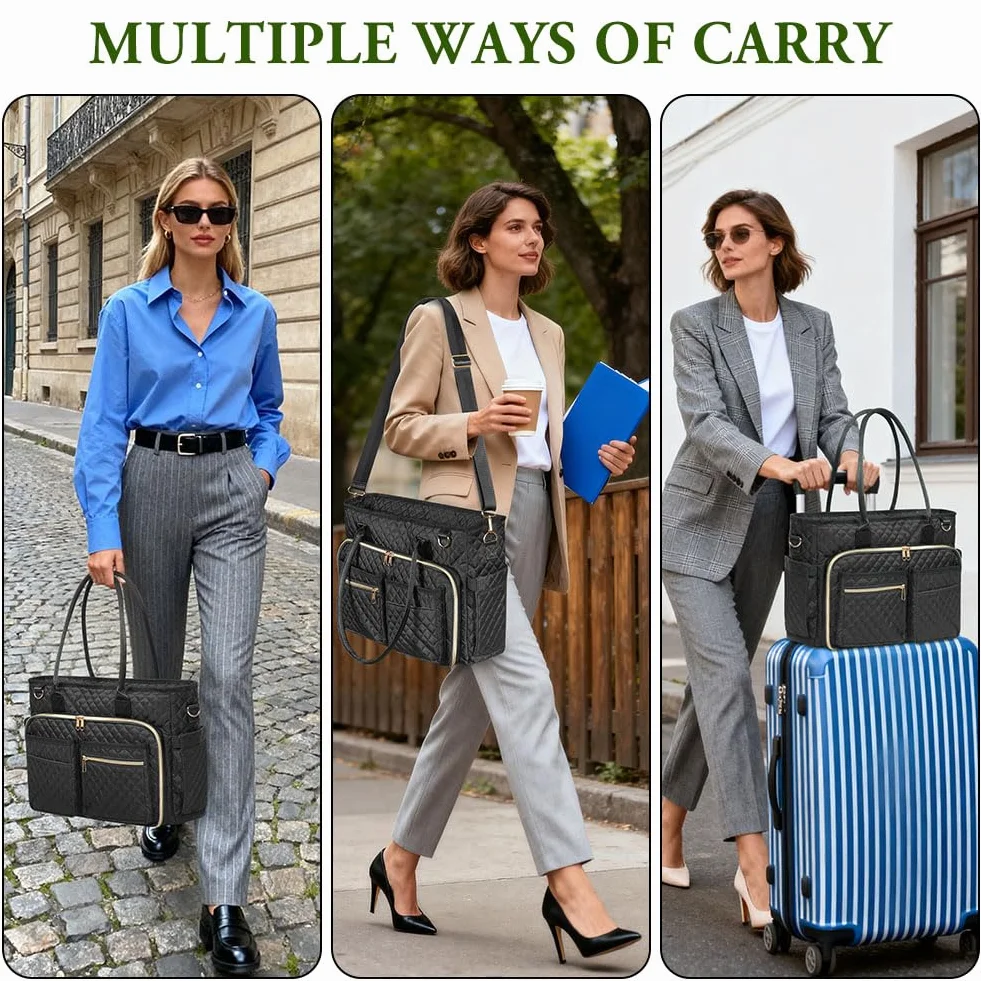 Borsa Porta Pc, Cartella Leggera Espandibile Impermeabile, Borsa Insegnante