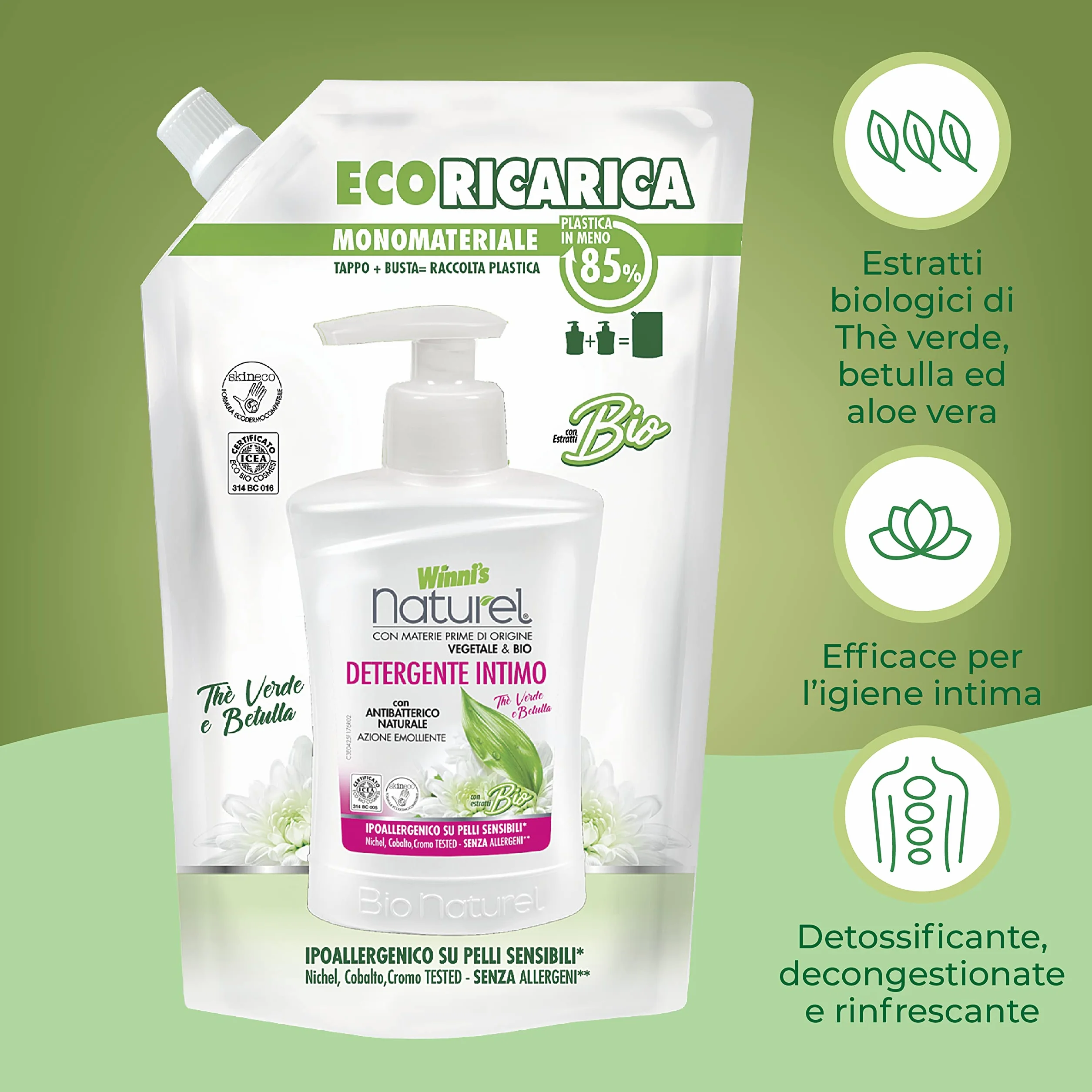 Winni's Naturel Detergente Intimo Ipoallergenico Ecoformato 500 ml