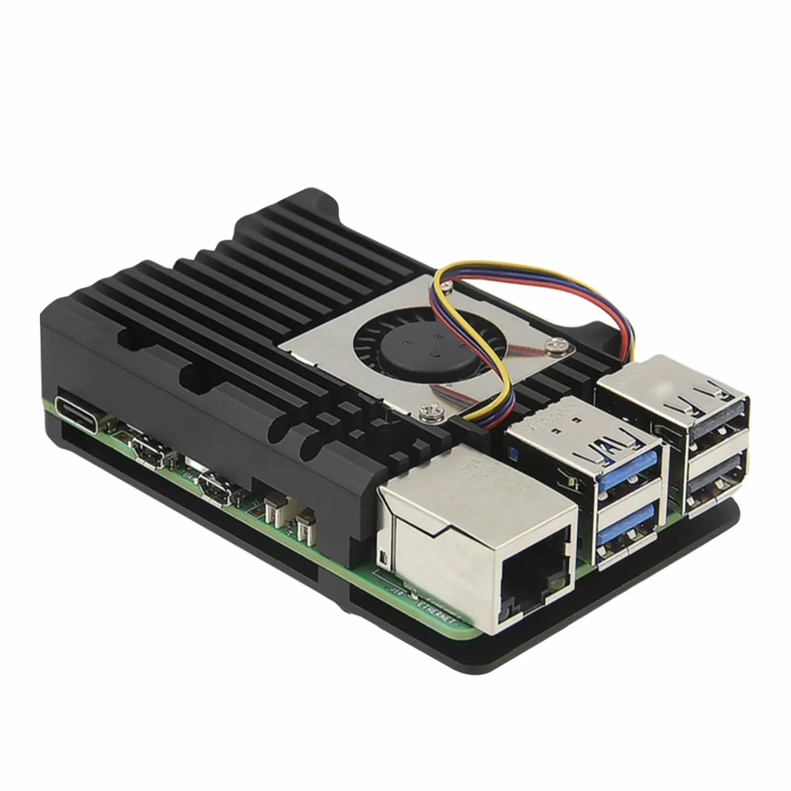Active Cooler per Ras-Pi 5 Binghe Raffreddatore attivo Radiatore Raffreddamento attivo con ventola a temperatura controllata Dissipatore in alluminio Compatibile con Ras-Pi 5