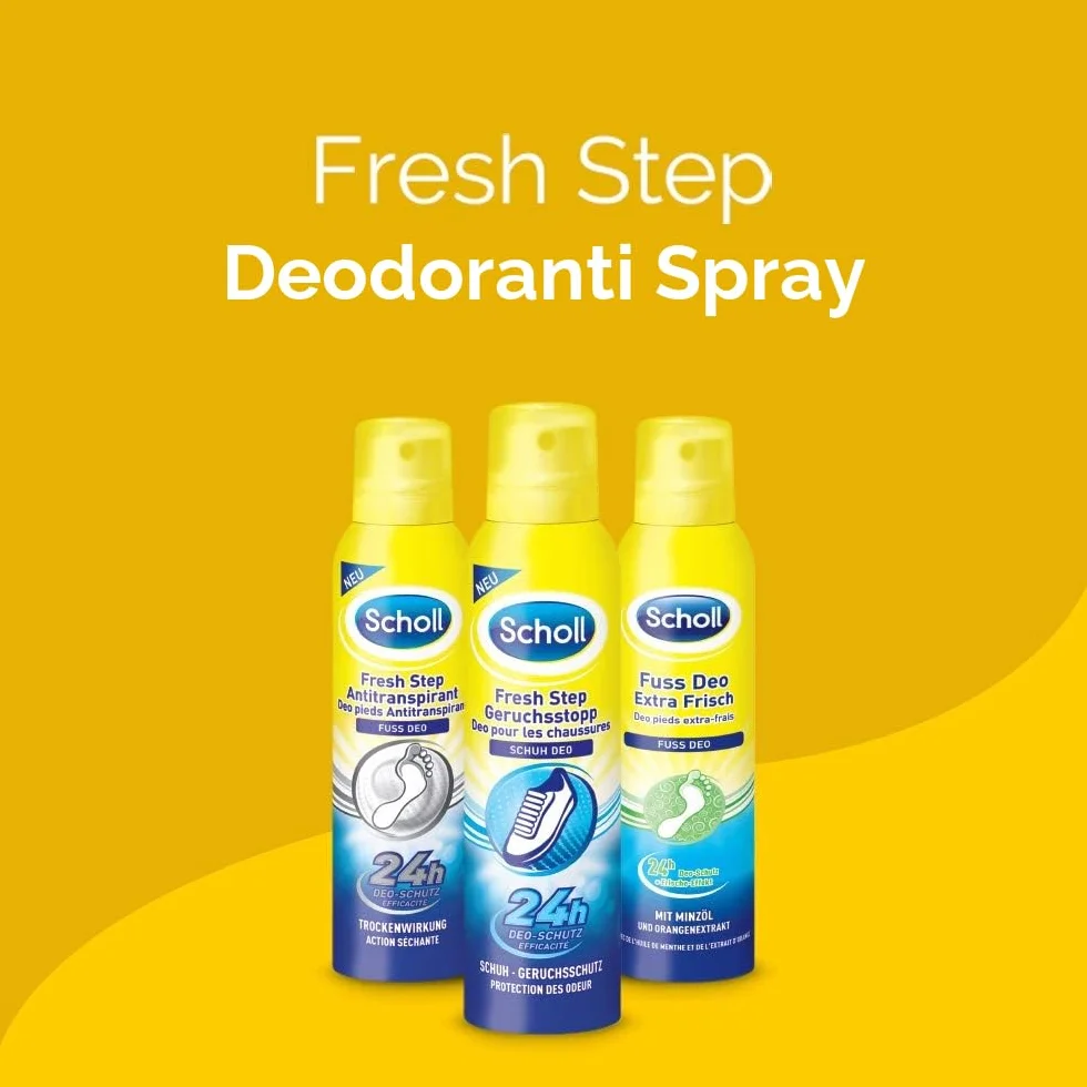 Scholl Fresh Step Spray antiodore per scarpe 3 x 150 ml
